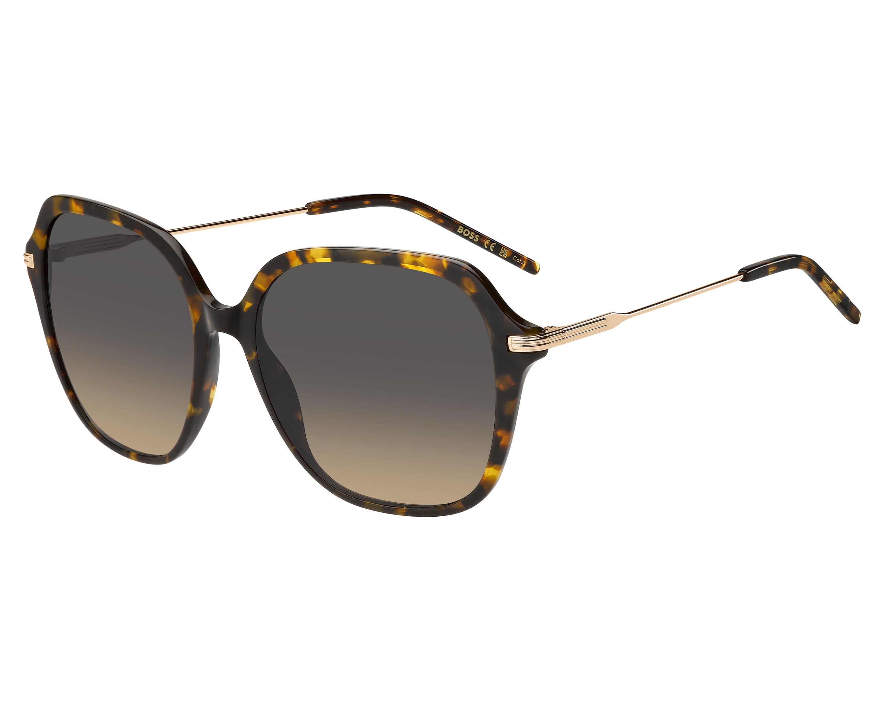 Hugo Boss BOSS-1781-S 2IK/PR 55-17 Havane Or vue de profil