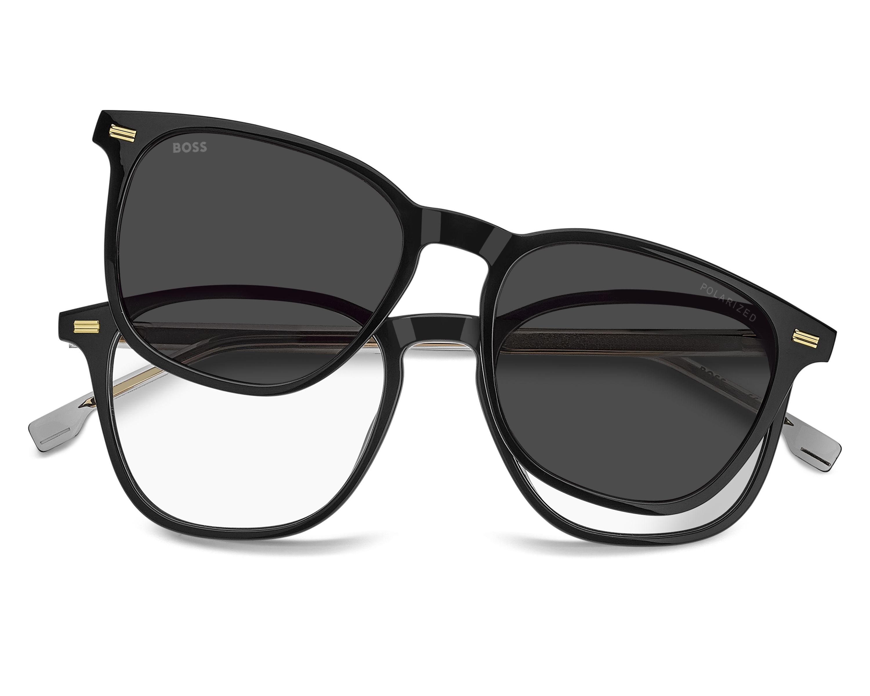 Hugo Boss BOSS-1882-G-C 08A/M9 53-19 Noir Gris vue 360 degr&eacute;s 4