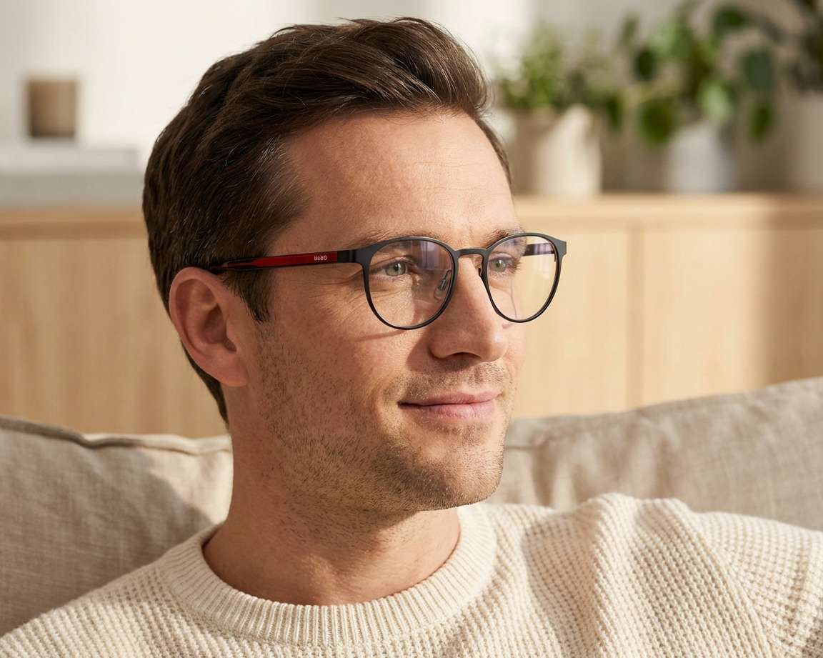 Hugo Boss HG-1030 BLX 48-21 Noir Rouge autre vue