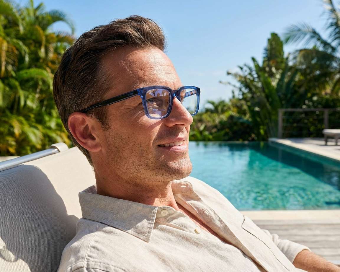 Hugo Boss HG-1300 D51 51-20 Noir Bleu vue 360 degr&eacute;s 5