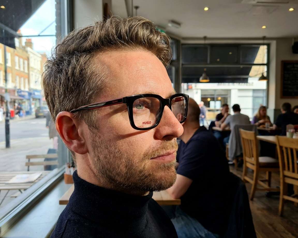 Hugo Boss HG-1300 OIT 51-20 Noir Rouge vue 360 degr&eacute;s 5