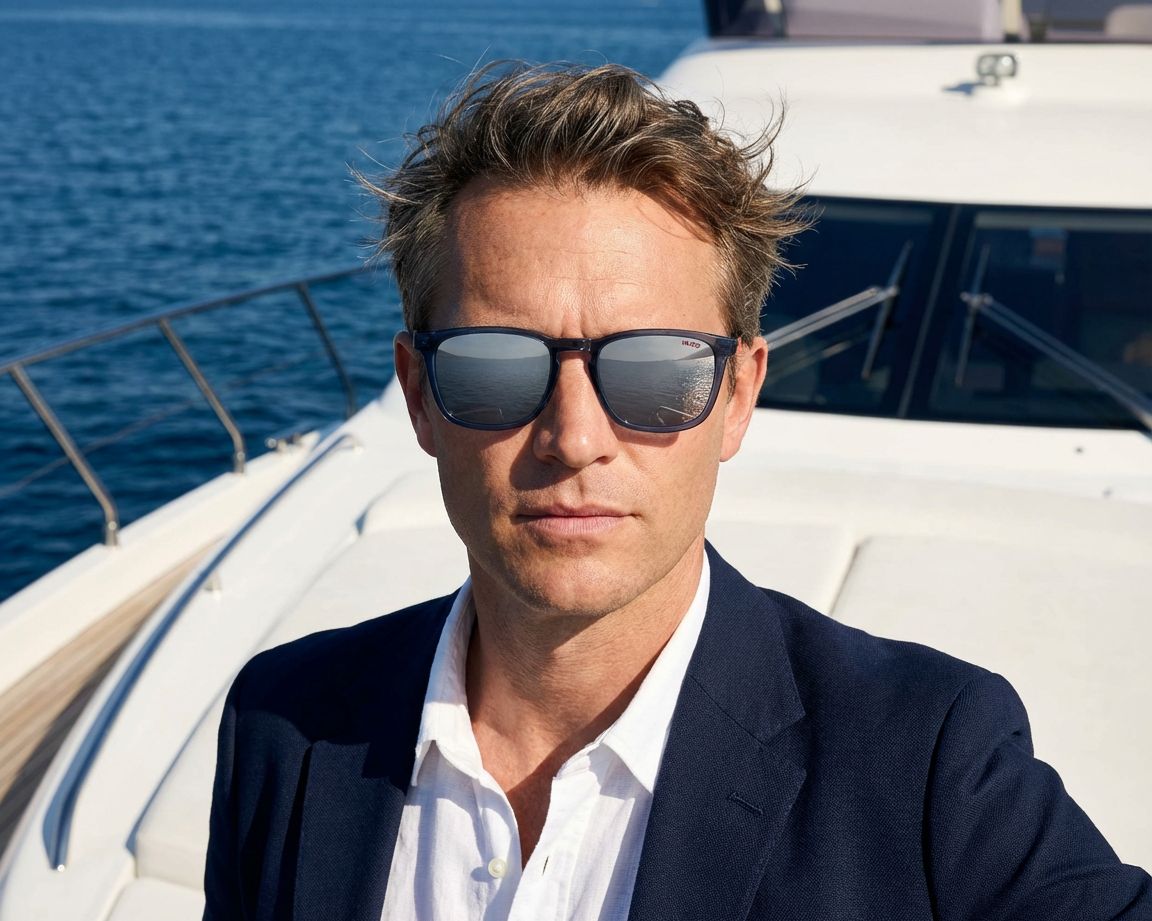 Hugo Boss HG-1306-S PJP/T4 - Bleu  vue 360 degr&eacute;s 6