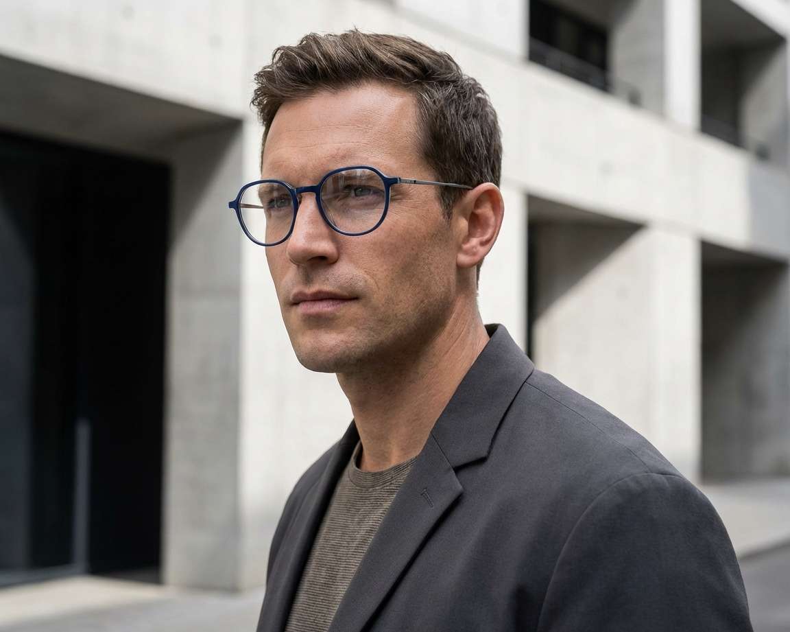 Hugo Boss HG-1320 OXZ 50-20 Bleu Palladium vue 360 degr&eacute;s 6