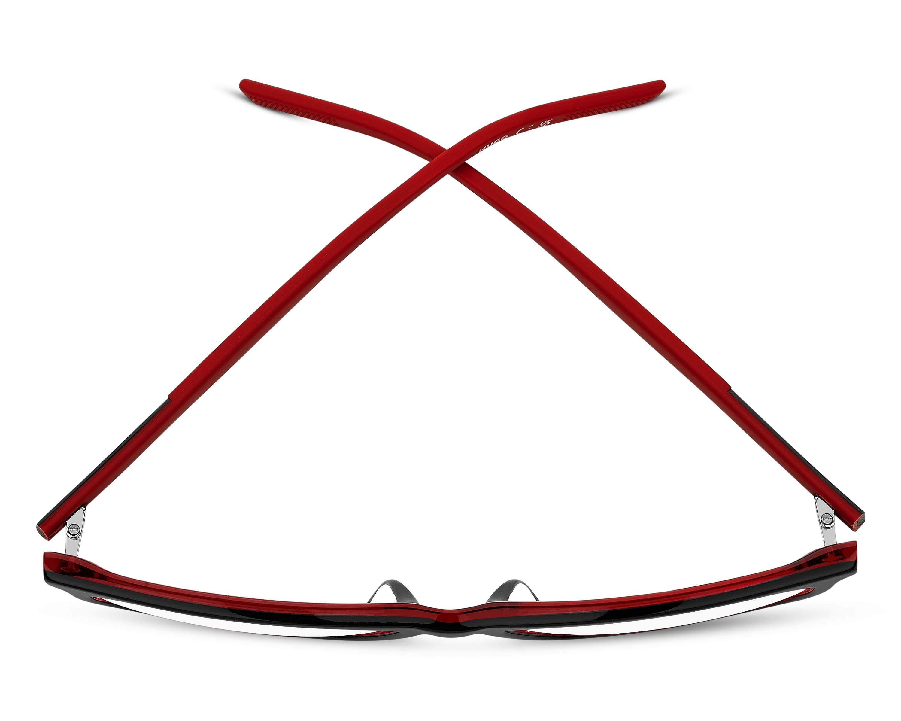 Hugo Boss HG-1339-G 0A4 56-17 Rouge Noir vue 360 degr&eacute;s 1