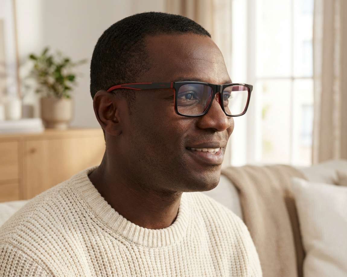 Hugo Boss HG-1339-G 0A4 56-17 Rouge Noir vue 360 degr&eacute;s 7