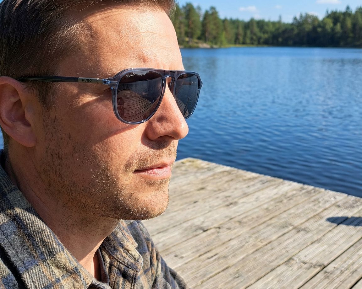 Hugo Boss HG-1345-S 38I/IR 55-16 Bleu  vue 360 degr&eacute;s 5