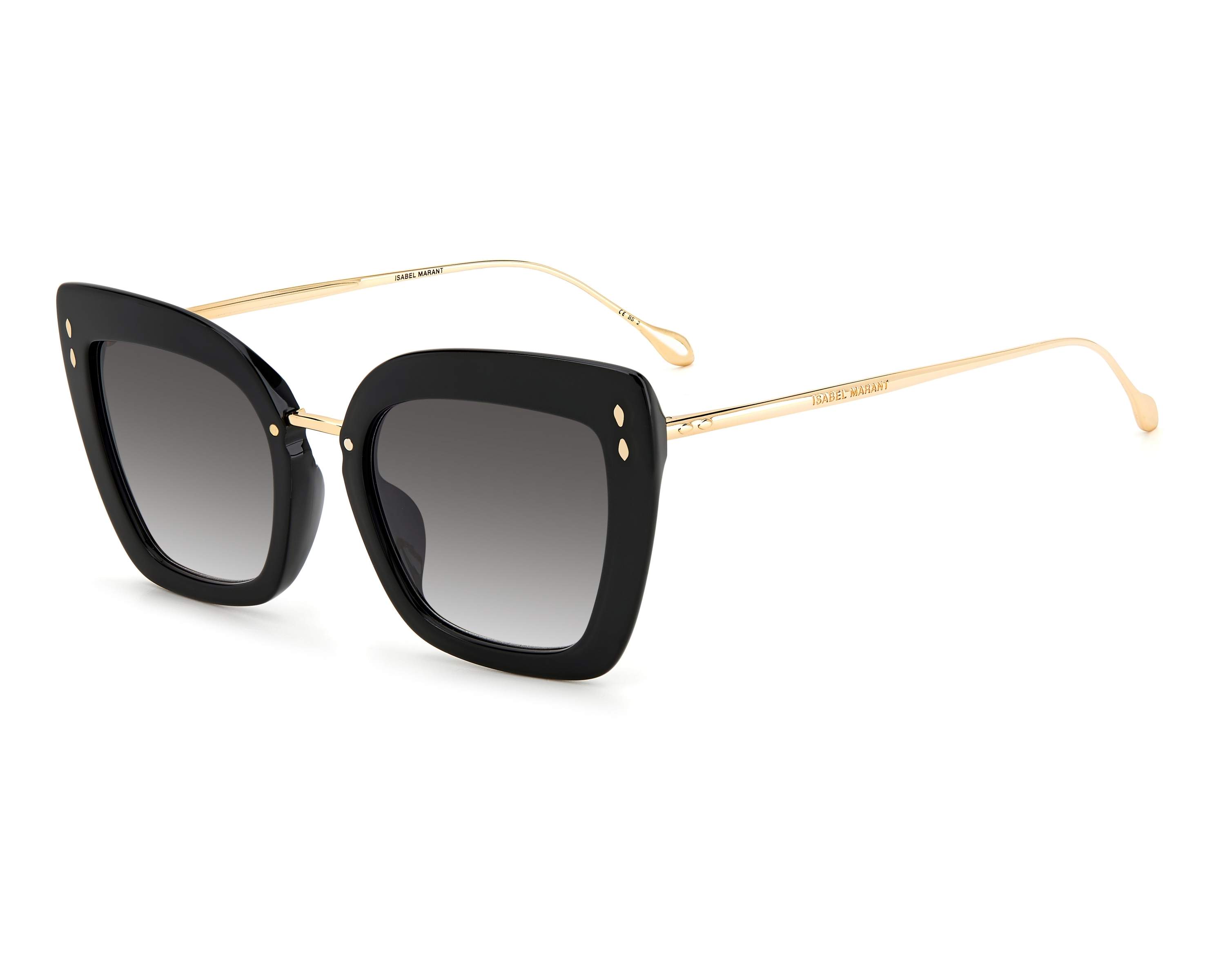 Isabel Marant Black and Gold Sunglasses Isabel Marant IM 0159/S 807 IR Sunglasses Black - eye-oo.com main image 2