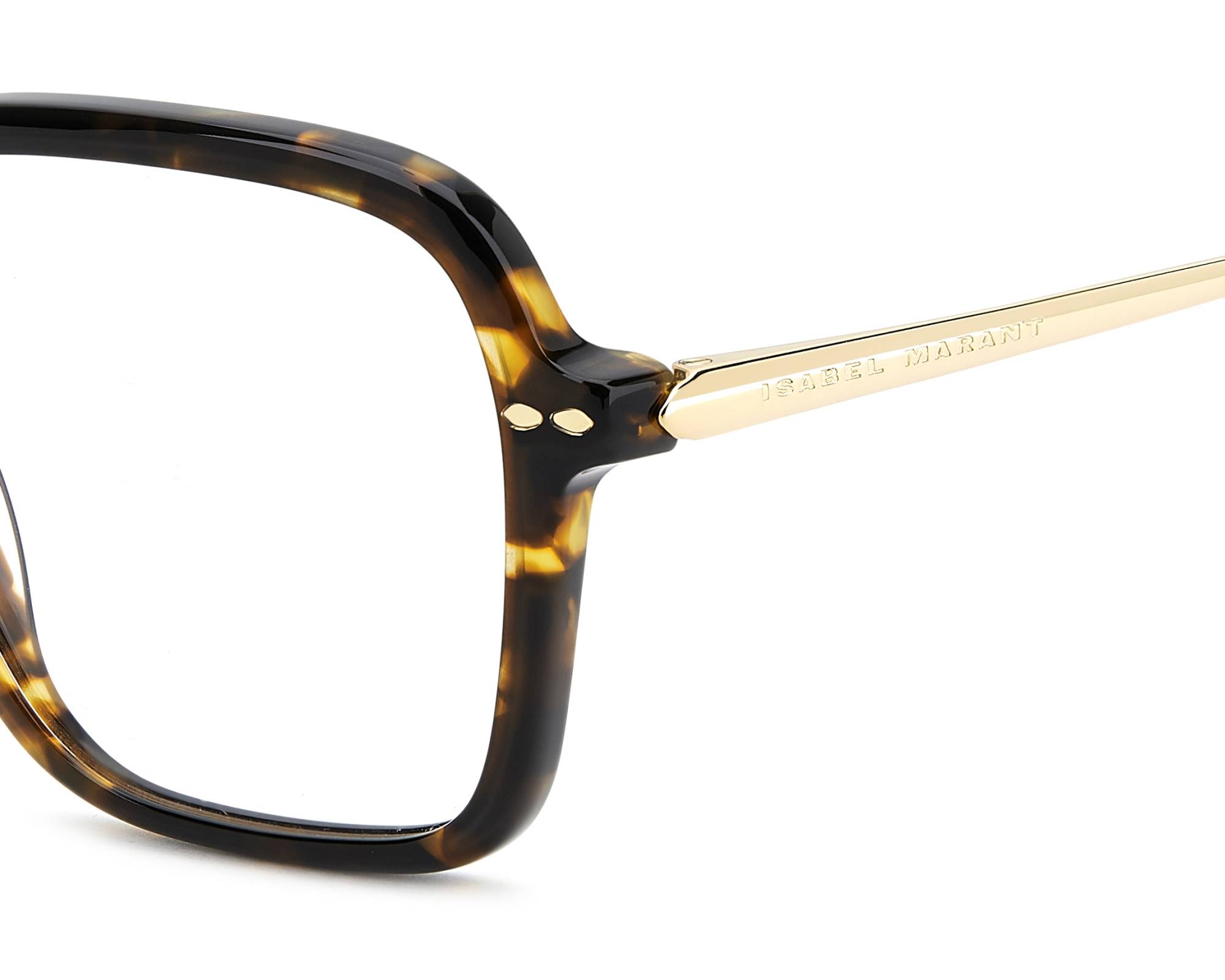Lunettes De Soleil Aviateur Isabel Marant IM0027 - Verres Bleus, Monture Dorée, UV400, Fabriqué En Italie