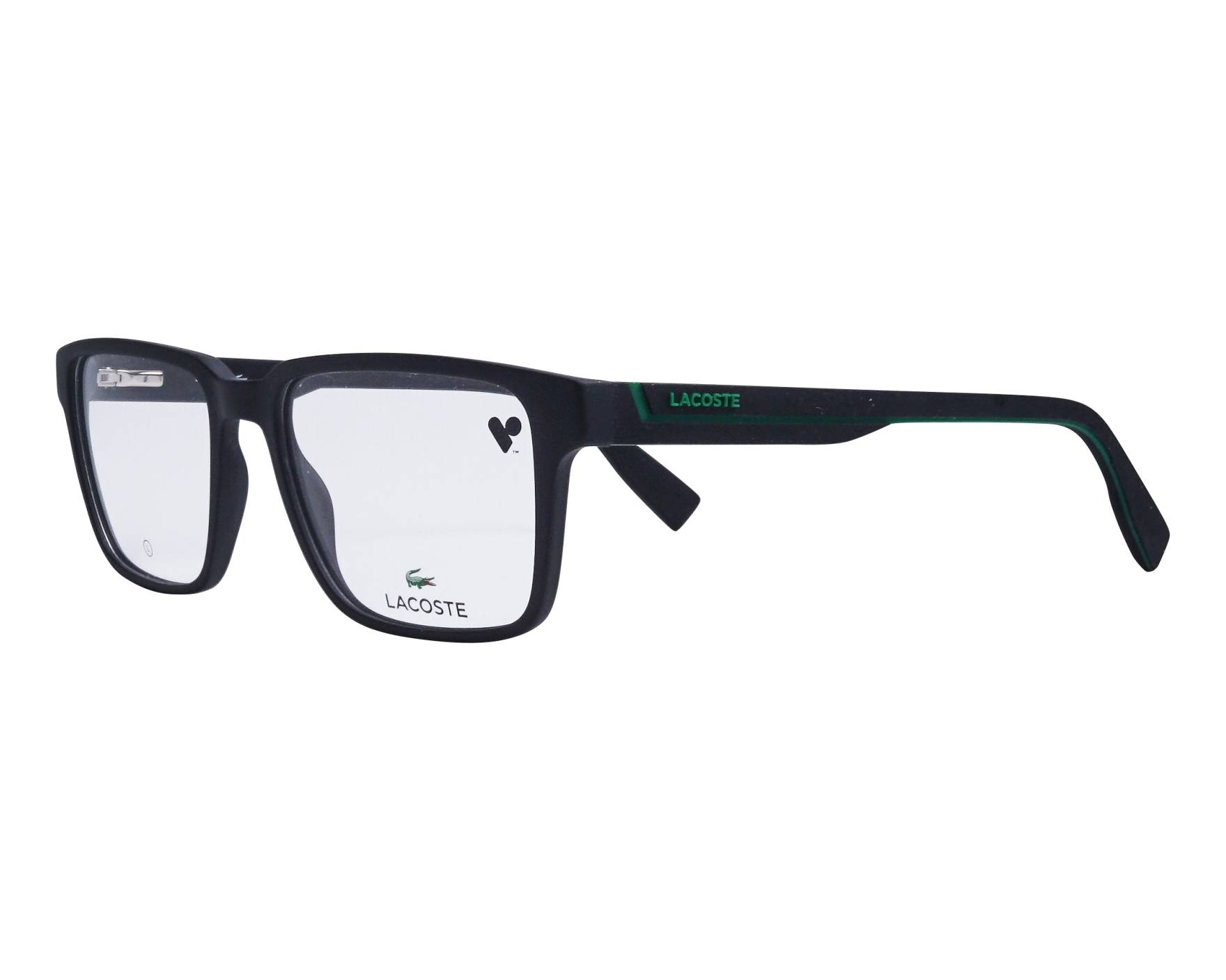 New Lacoste L-2296 002 Matte Black & Silver Eyeglasses 55/17/145 LACOSTE 2296 – Eyemart Express main image 2