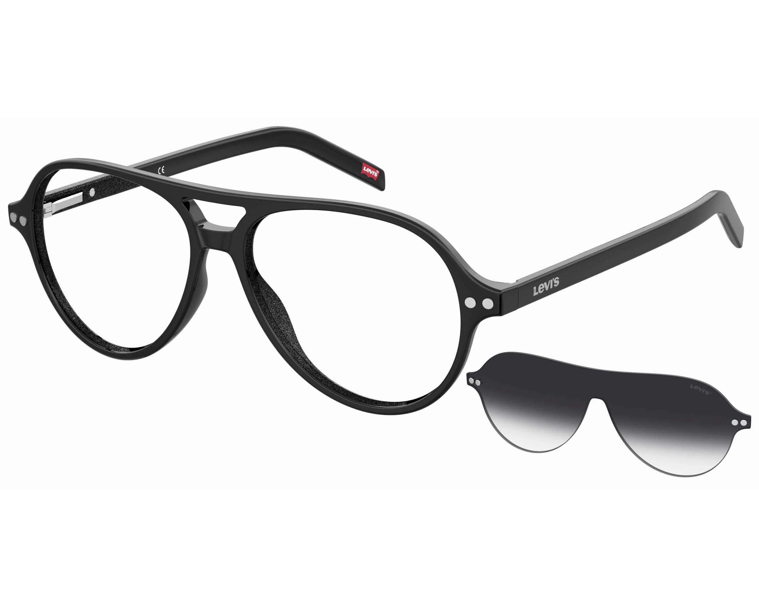 Levi's LV1025 807 55-14 Noir Acier vue 360 degr&eacute;s 3