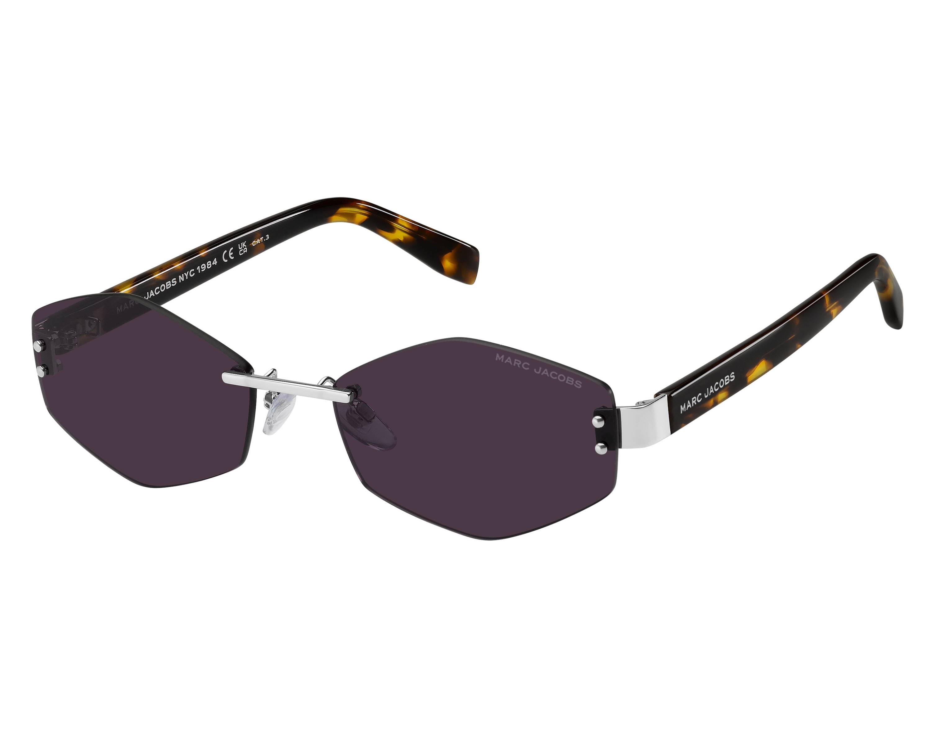 Marc Jacobs MARC-496-S-AIR GME/UR 57-18 Palladium Violet vue 360 degr&eacute;s 1