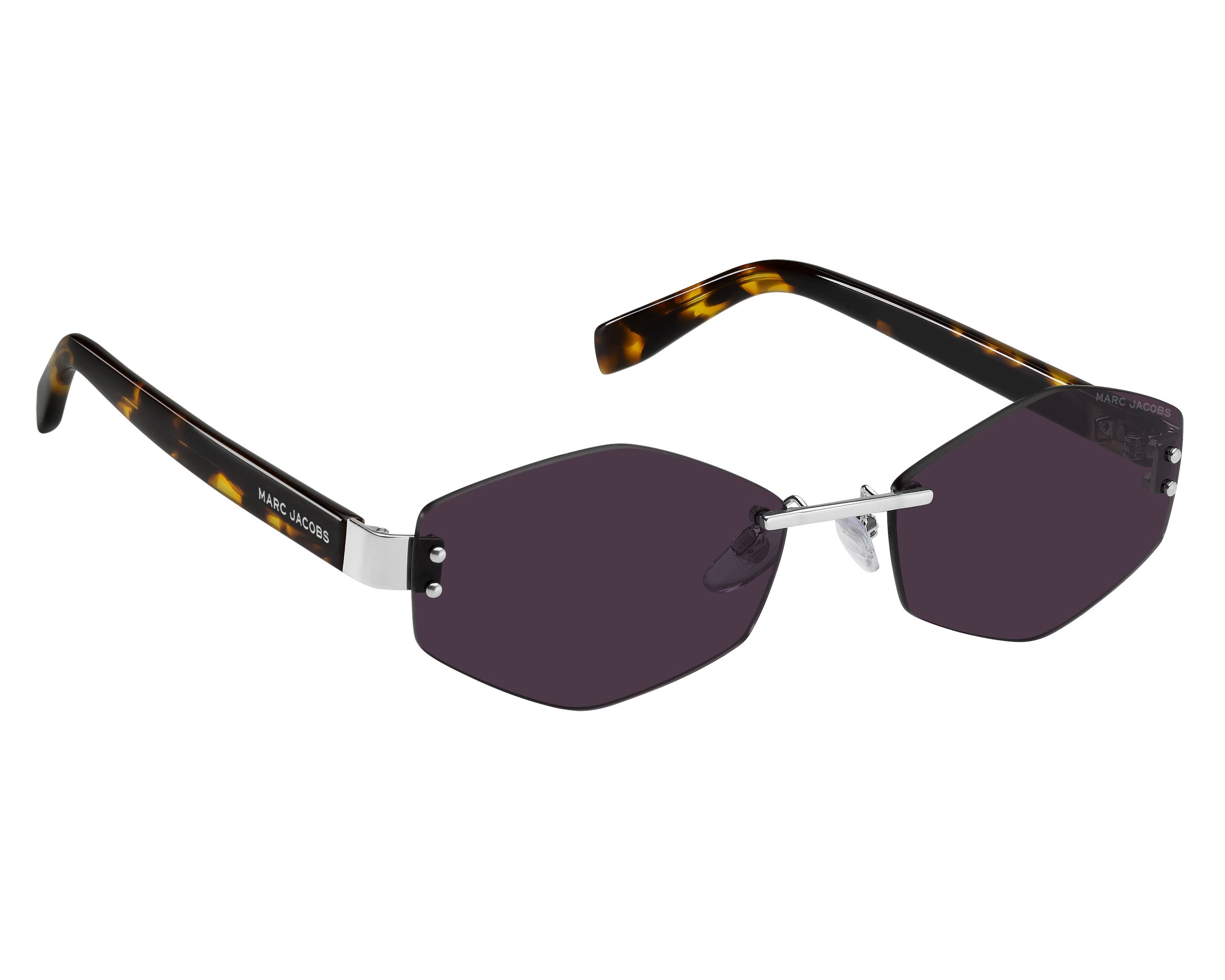 Marc Jacobs MARC-496-S-AIR GME/UR 57-18 Palladium Violet vue 360 degr&eacute;s 2