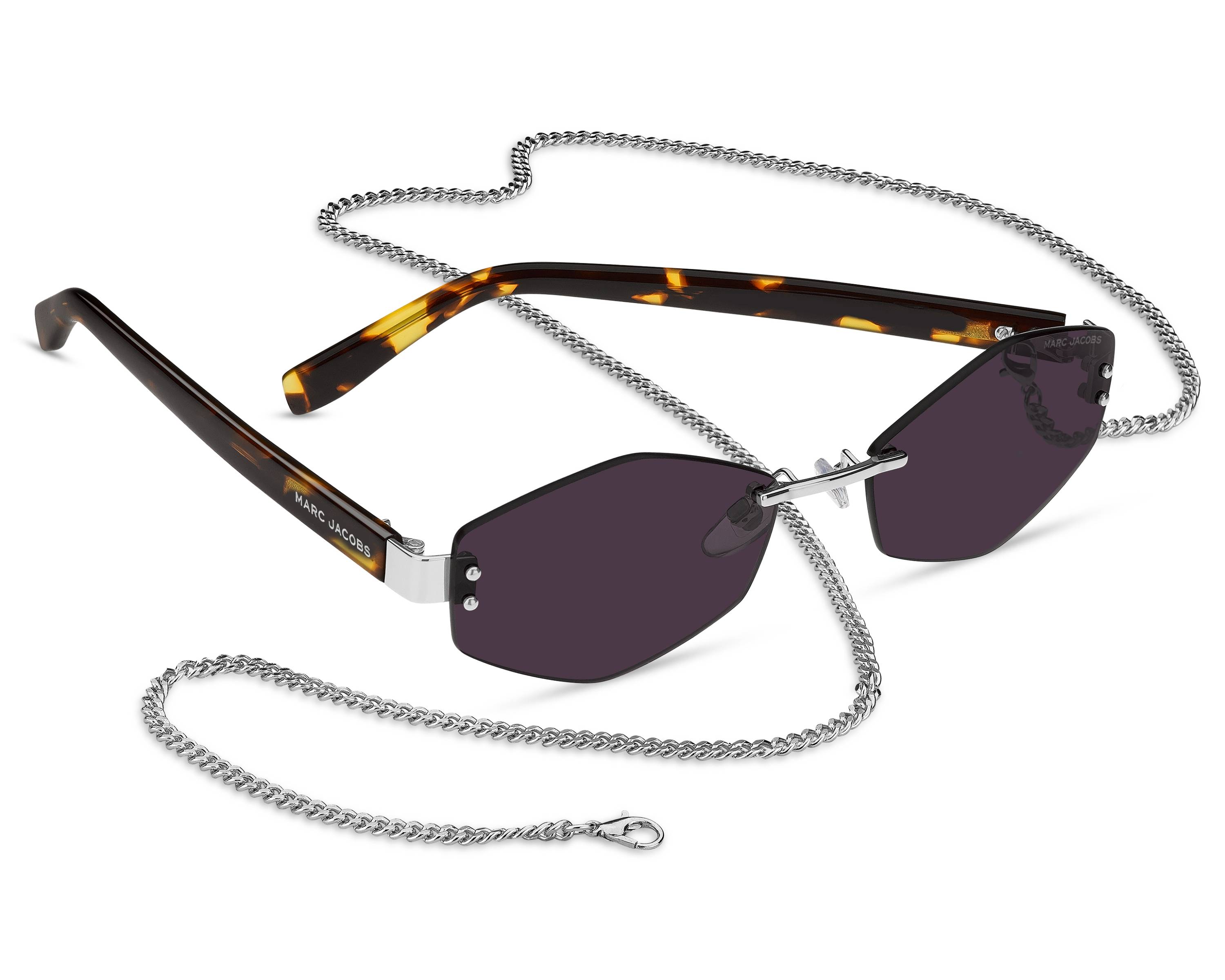 Marc Jacobs MARC-496-S-AIR GME/UR 57-18 Palladium Violet vue 360 degr&eacute;s 4