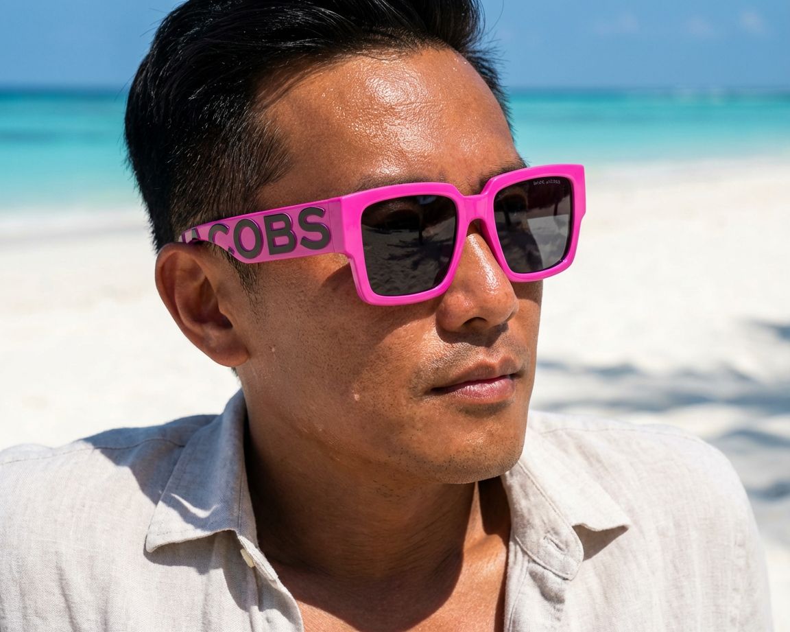 Marc Jacobs MARC-739-S EWW/IR 54-19 Fuchsia Noir vue 360 degr&eacute;s 5