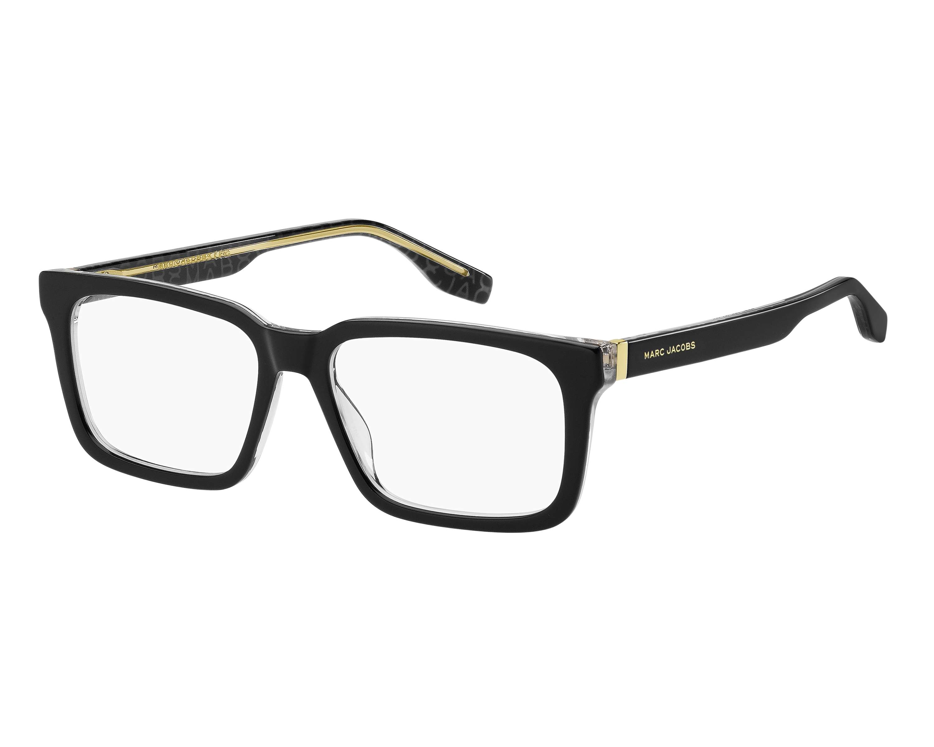 Marc Jacobs MARC-758 1EI 55-16 Noir Gris vue de profil