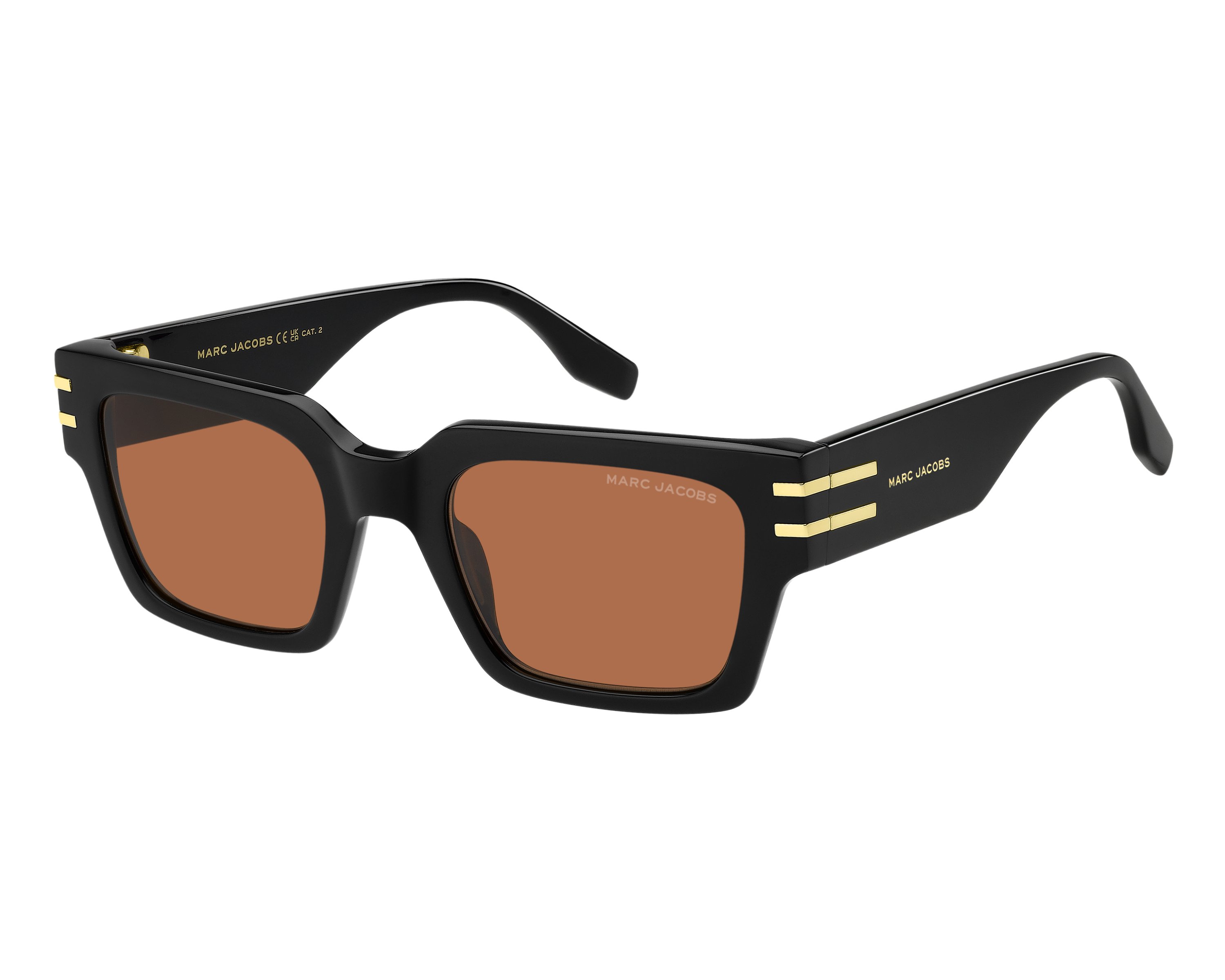 Marc Jacobs MARC-787-S 8LZ/W7 52-22 Noir Orange vue de profil
