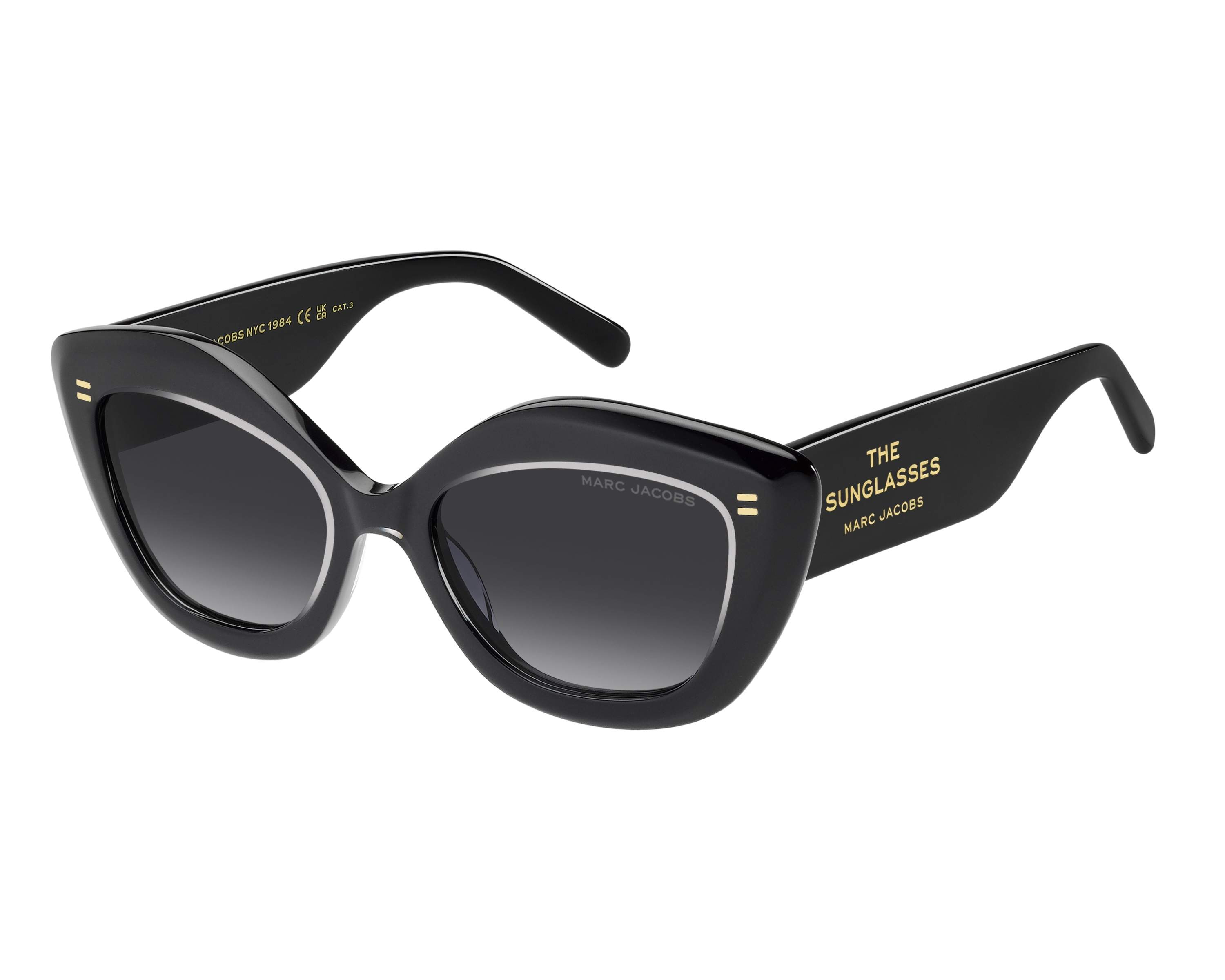 Marc Jacobs MARC-800-S MNG/9O 52-18 Cristal Noir vue de profil
