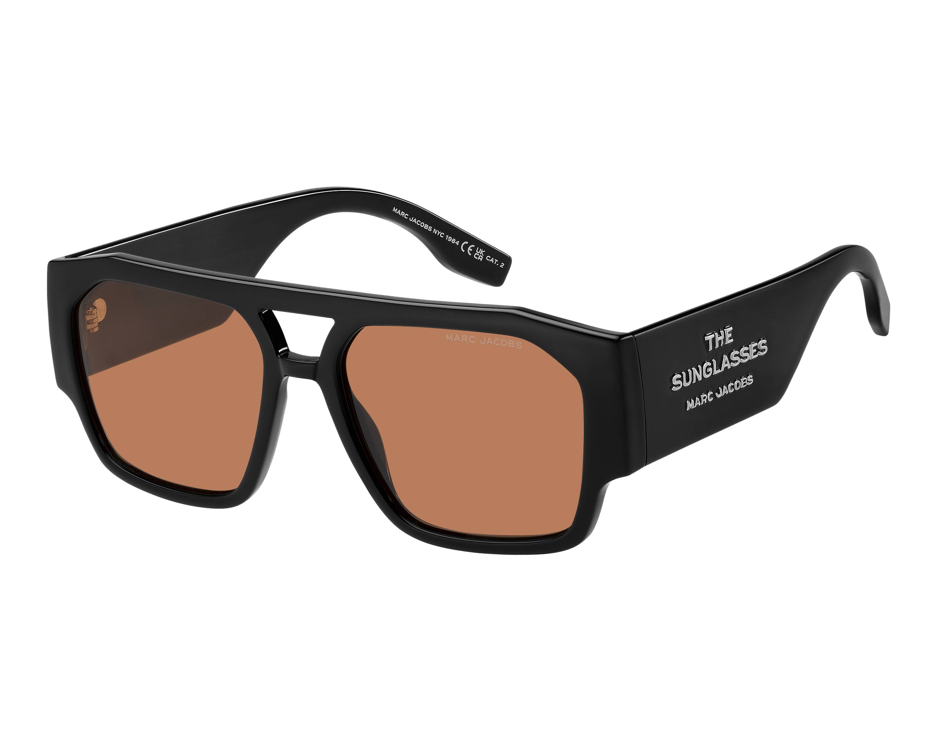 Marc Jacobs MARC-860-S 8LZ/W7 55-17 Noir Orange vue de c&ocirc;t&eacute;