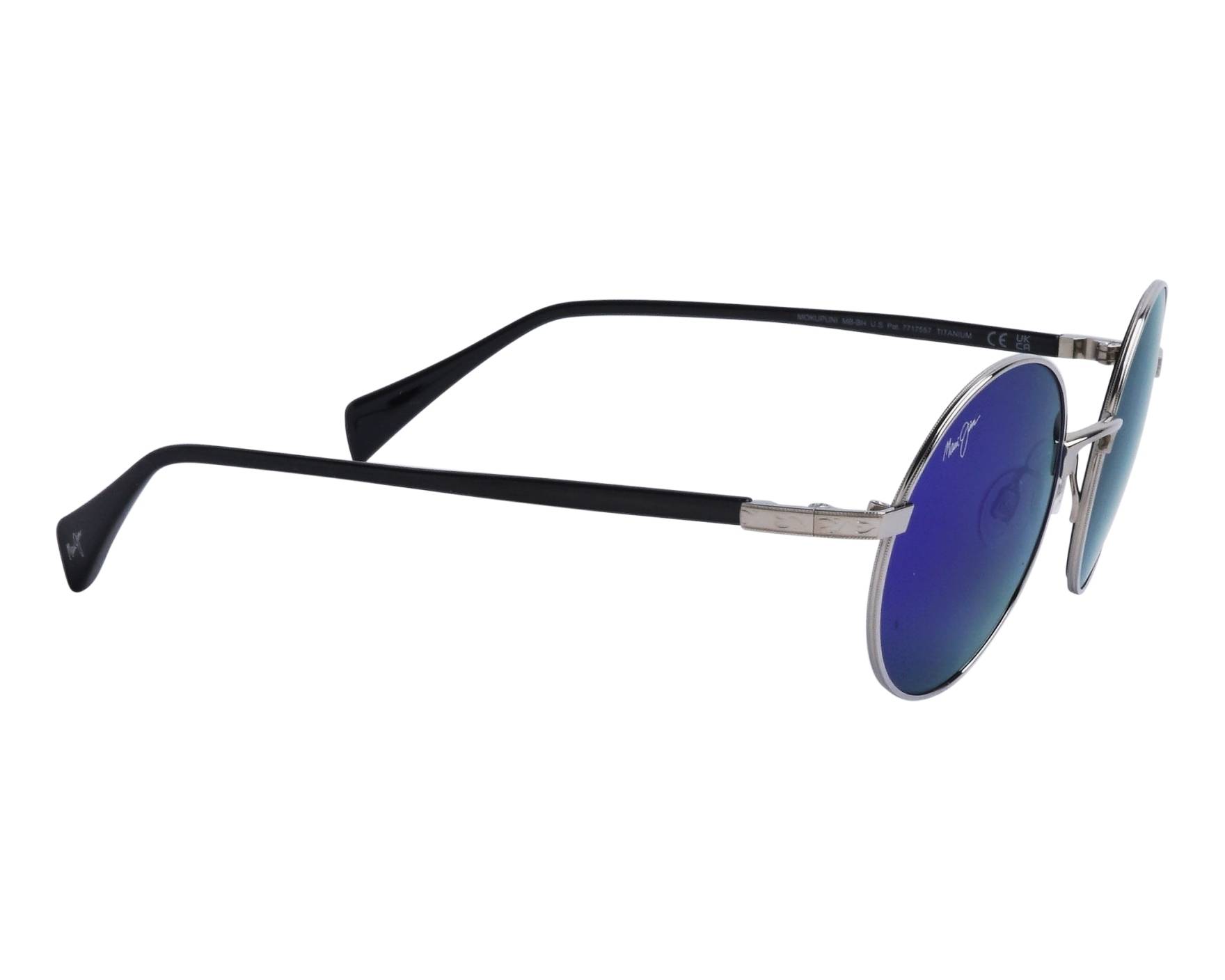 Maui Jim MJ888 B888-17 52-21 Argent  vue de c&ocirc;t&eacute;