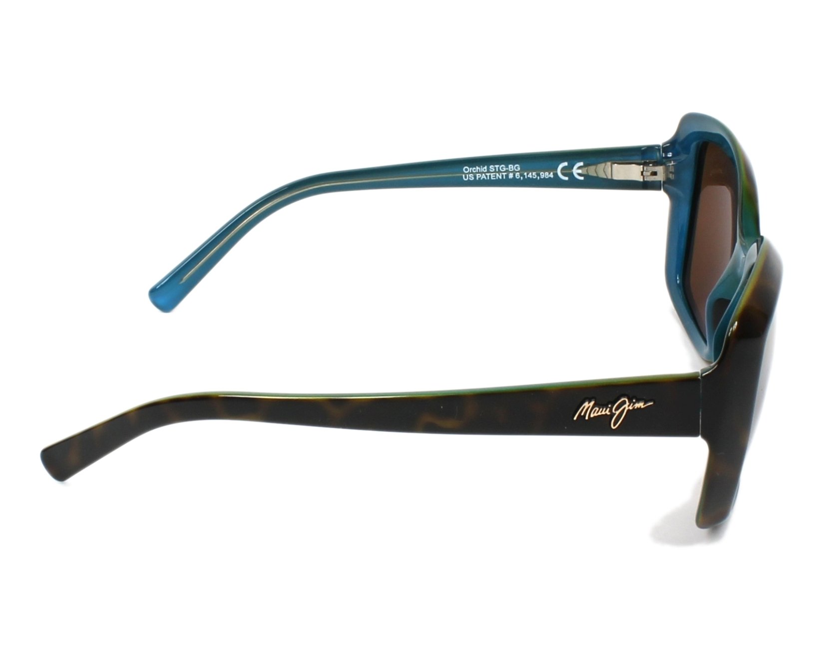 Maui Jim H-735 10P 56-19 Havane Bleu vue de c&ocirc;t&eacute;