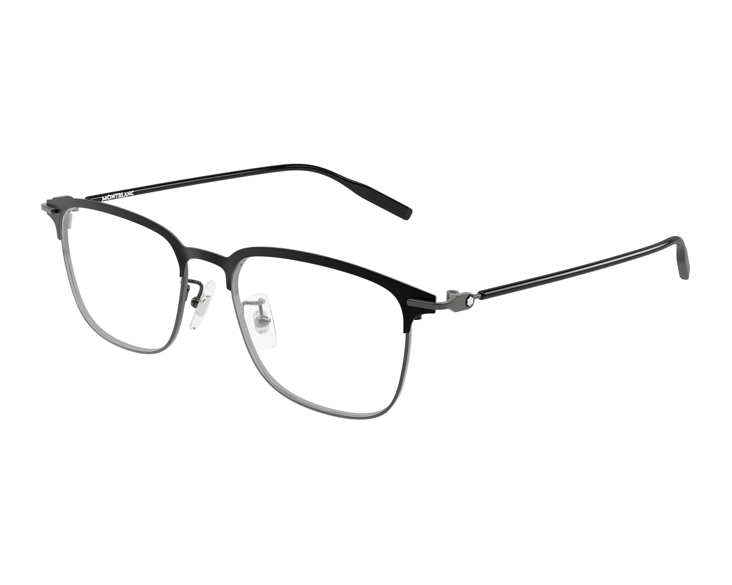 Mont Blanc MB0490OA 003 54-18 Ruthénium  vue de profil