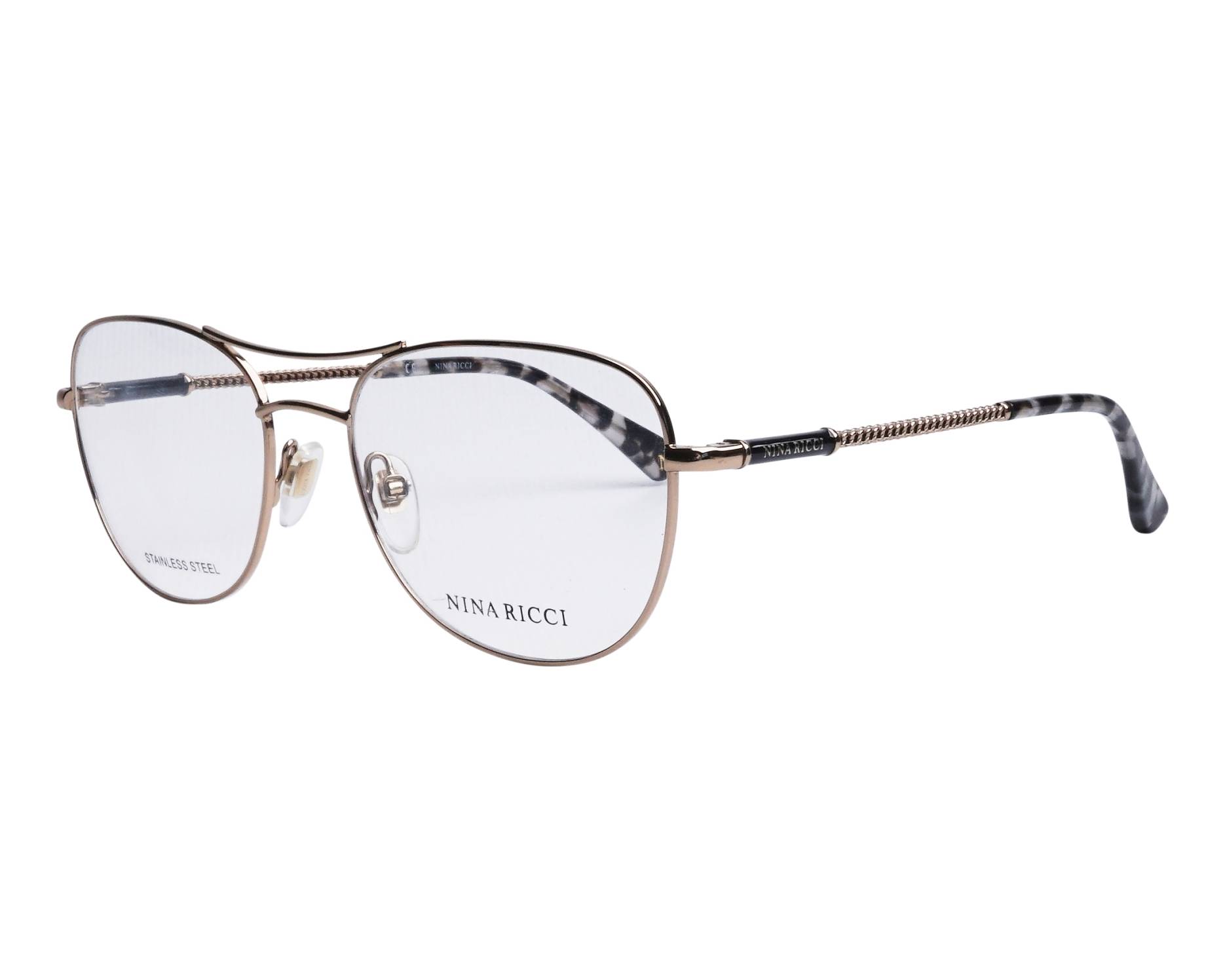 Nina Ricci VNR-244 08FF 53-17 gold schwarz vue de profil