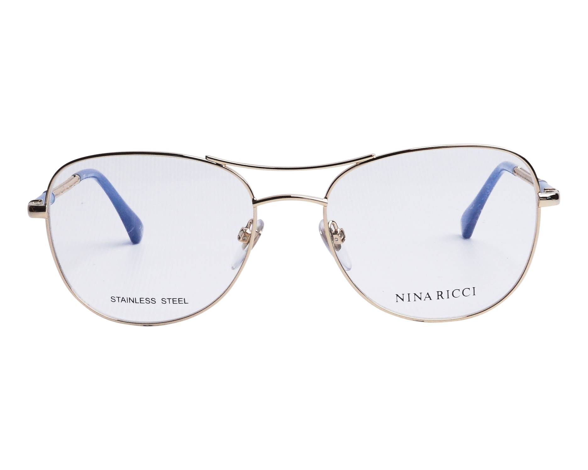 Nina Ricci VNR-244 08H2 53-17 Or Bleu vue de face