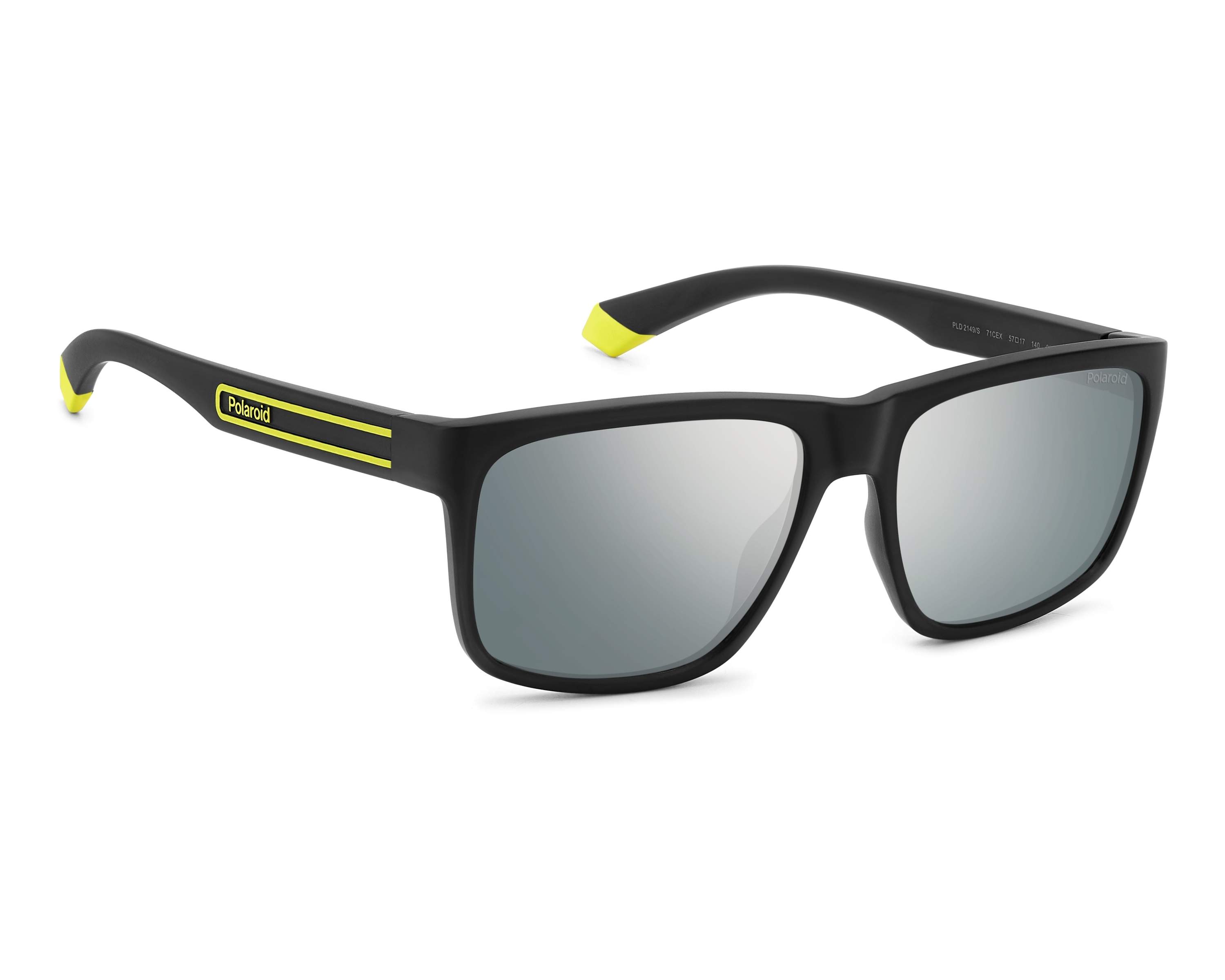Polaroid PLD-2149-S 71CEX 57-17 Black Yellow vue de face