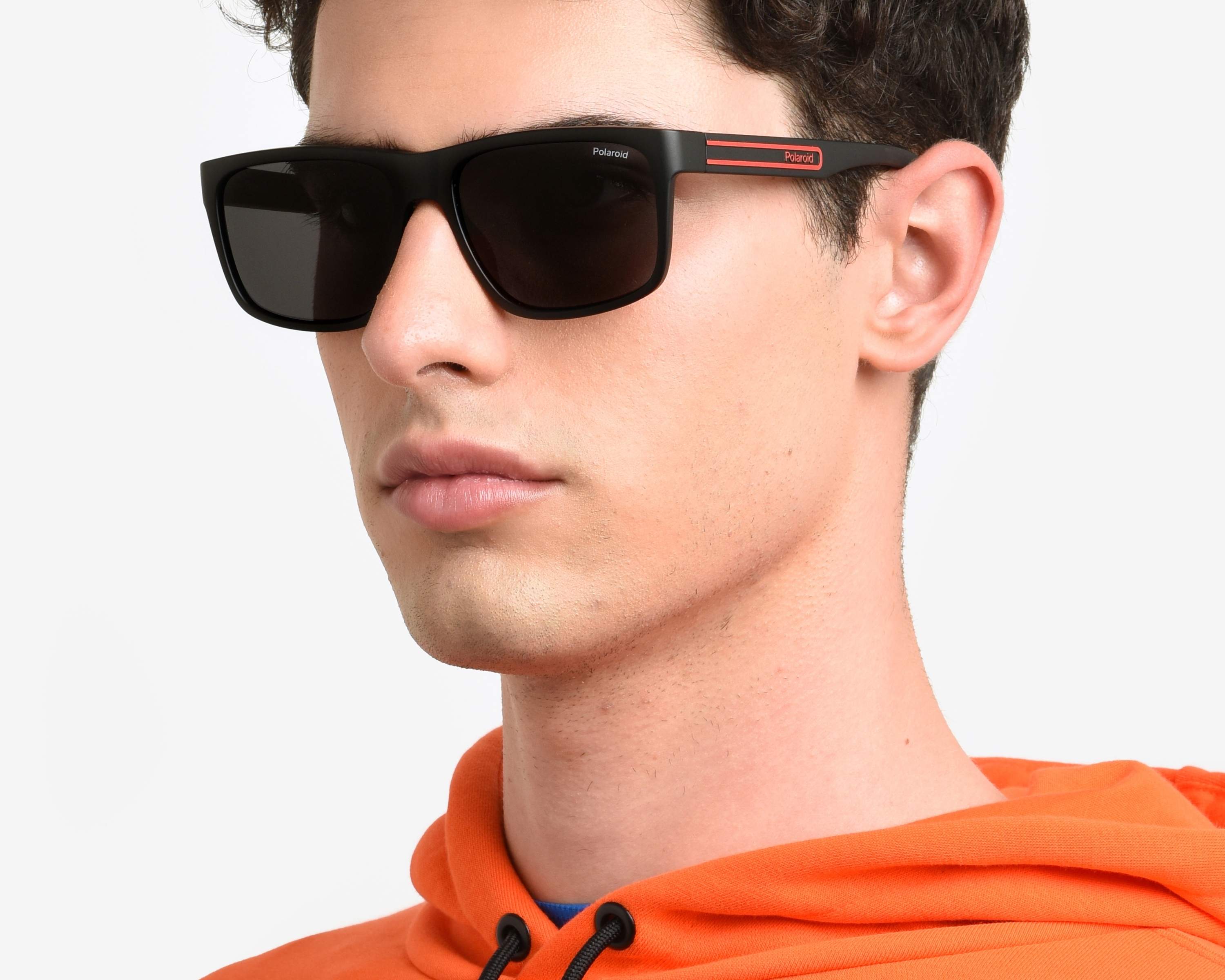 Polaroid PLD-2149-S 8LZM9 57-17 Noir Orange vue 360 degr&eacute;s 6