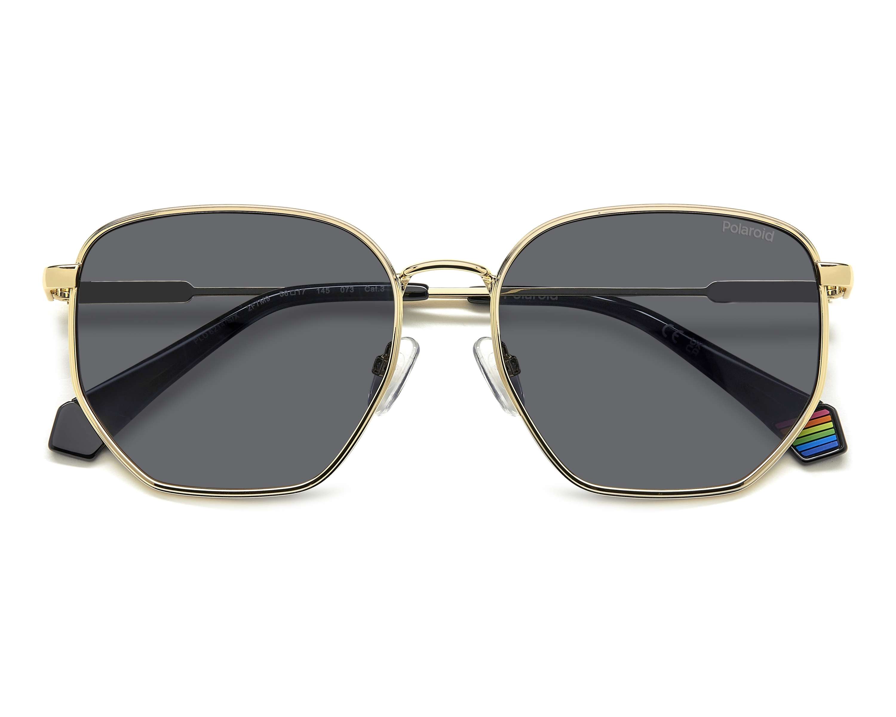 Polaroid PLD-6214-S-X 2F7/M9 56-17 Gold Grey vue 360 degr&eacute;s 4