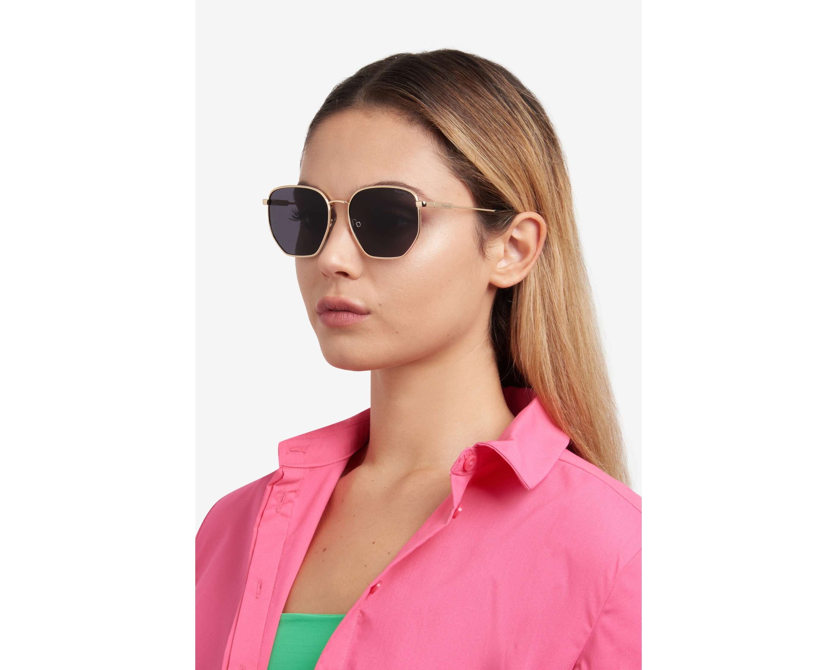 Polaroid PLD-6214-S-X 2F7/M9 56-17 Gold Grey vue 360 degr&eacute;s 7