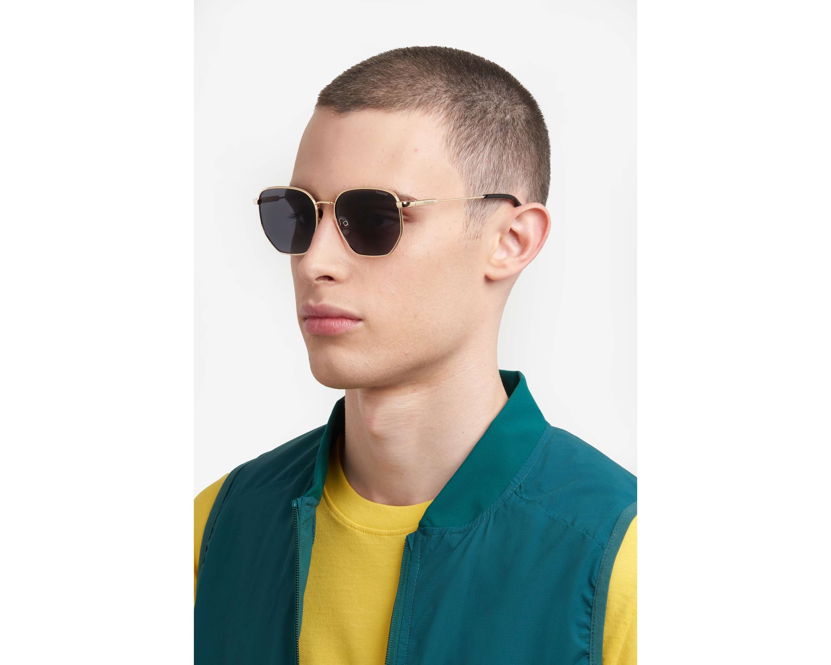 Polaroid PLD-6214-S-X 2F7/M9 56-17 Gold Grey vue 360 degr&eacute;s 9