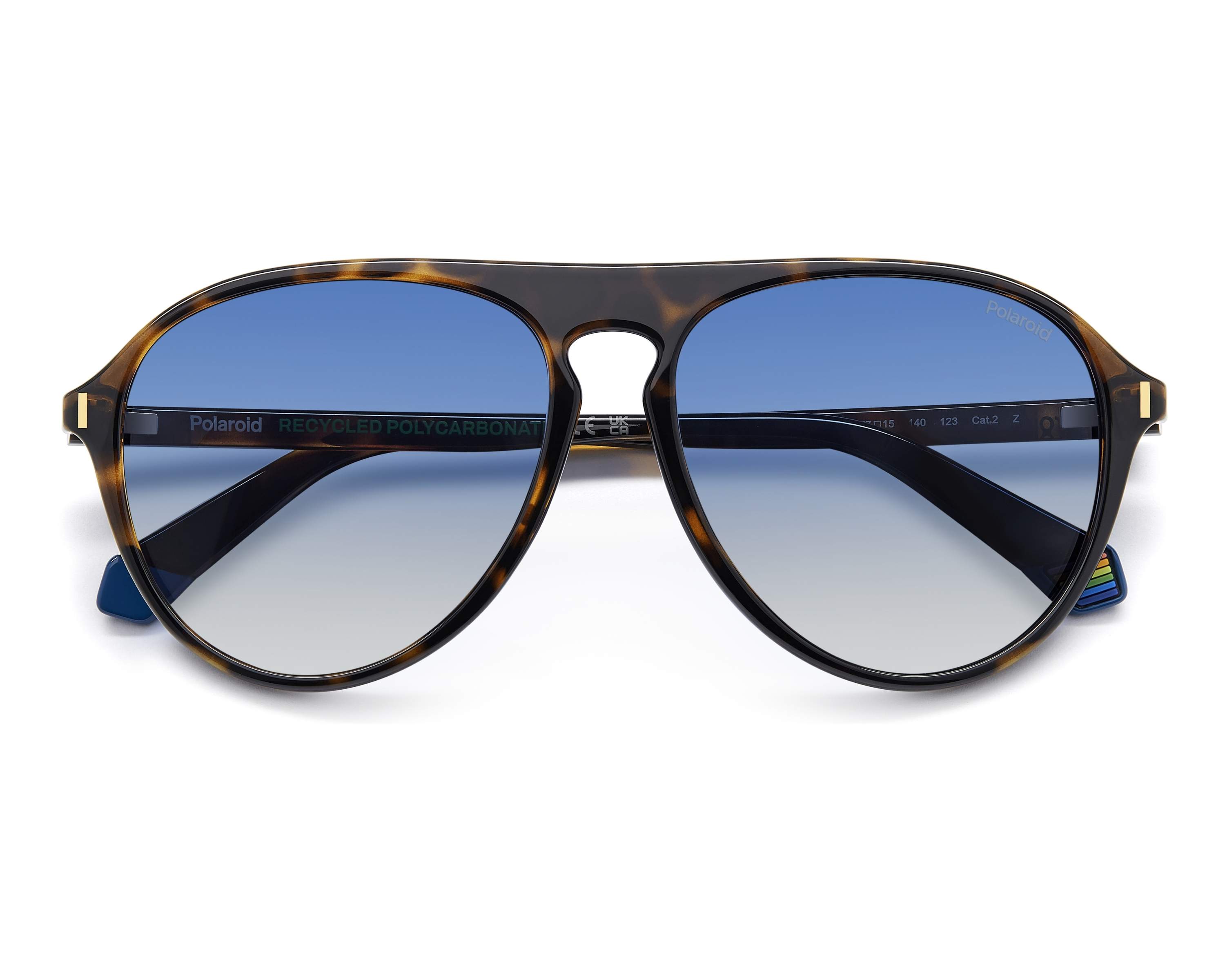 Polaroid PLD-6225-S 086/Z7 57-15 Havana  vue 360 degr&eacute;s 5