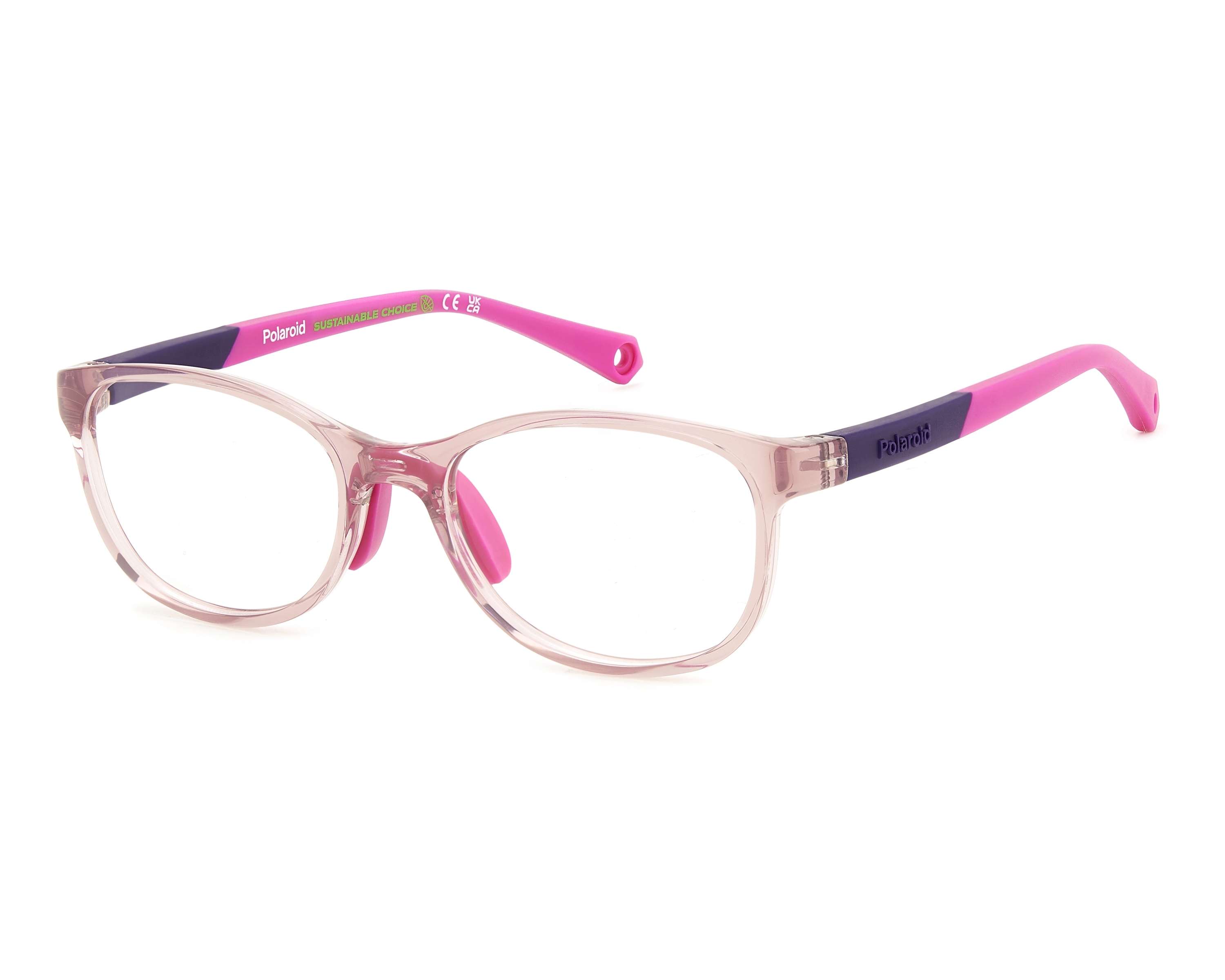 Brille pink XSサイズ remi Polaroid Glasses PLD-D834 35J