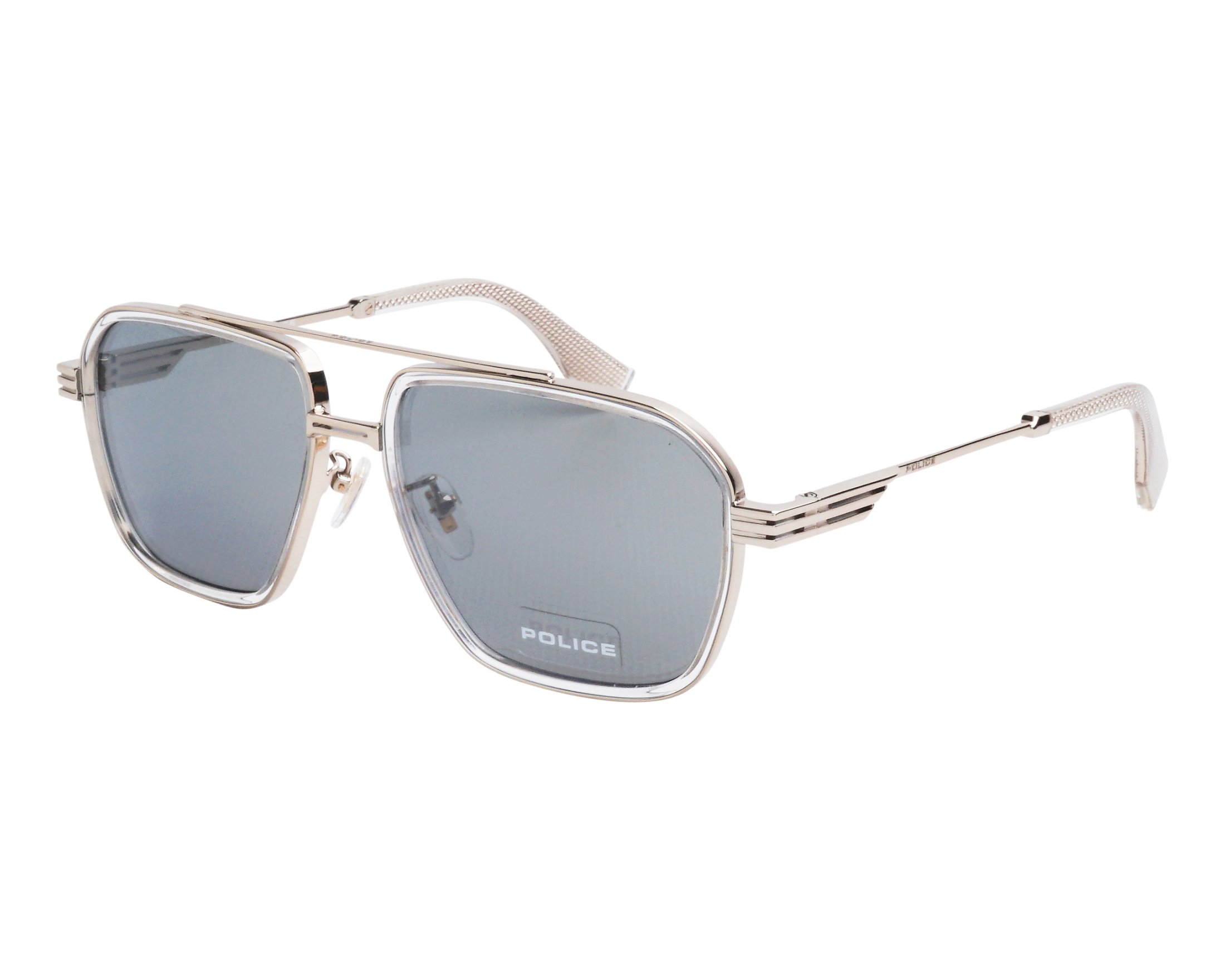 Police SPLQ91-E 8FFG 58-17 Argent Cristal vue de profil