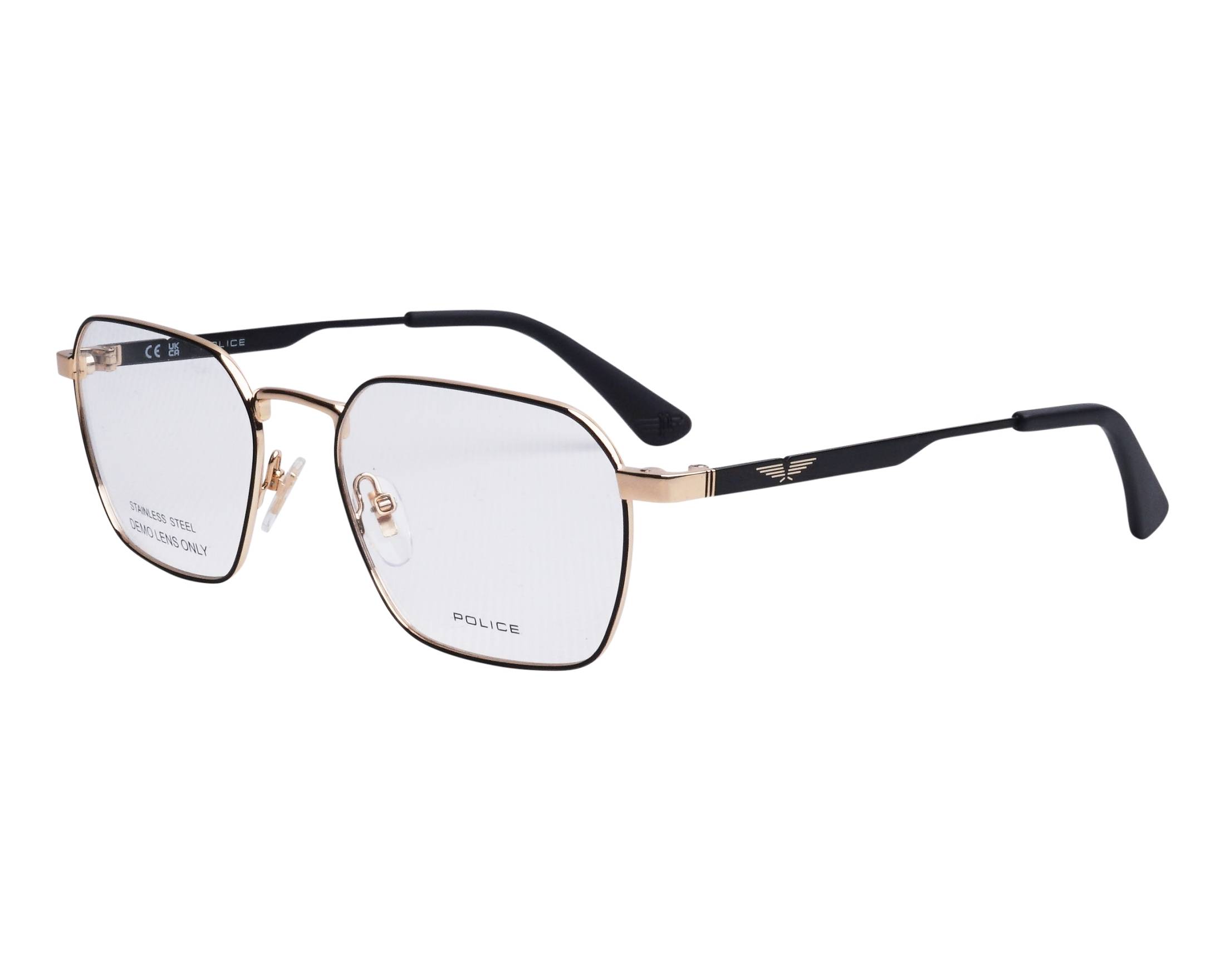 Police UPLP10 302P 54-19 Noir Or vue 360 degr&eacute;s 2