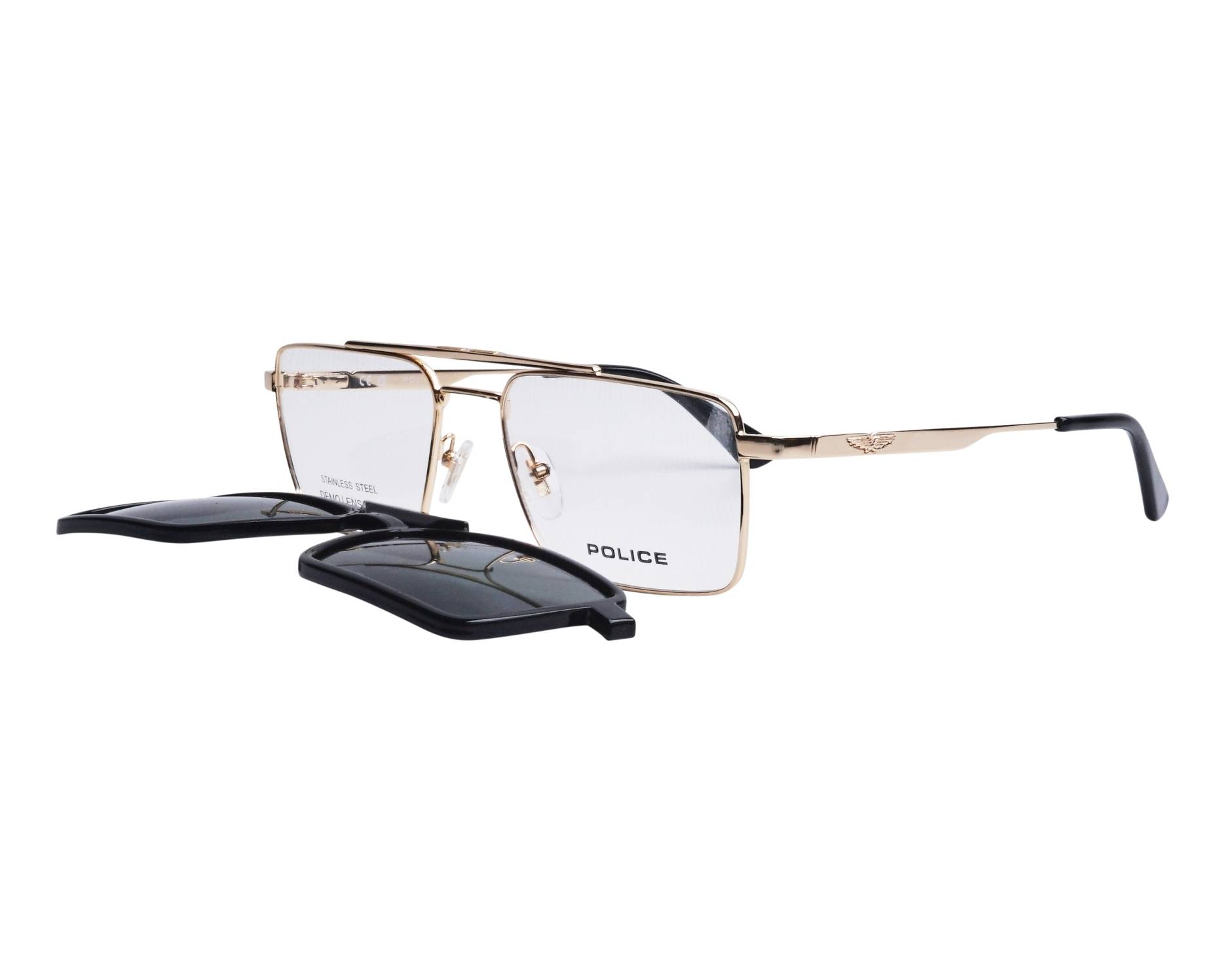 Police UPLR61 300P 55-18 gold schwarz vue 360 degr&eacute;s 3
