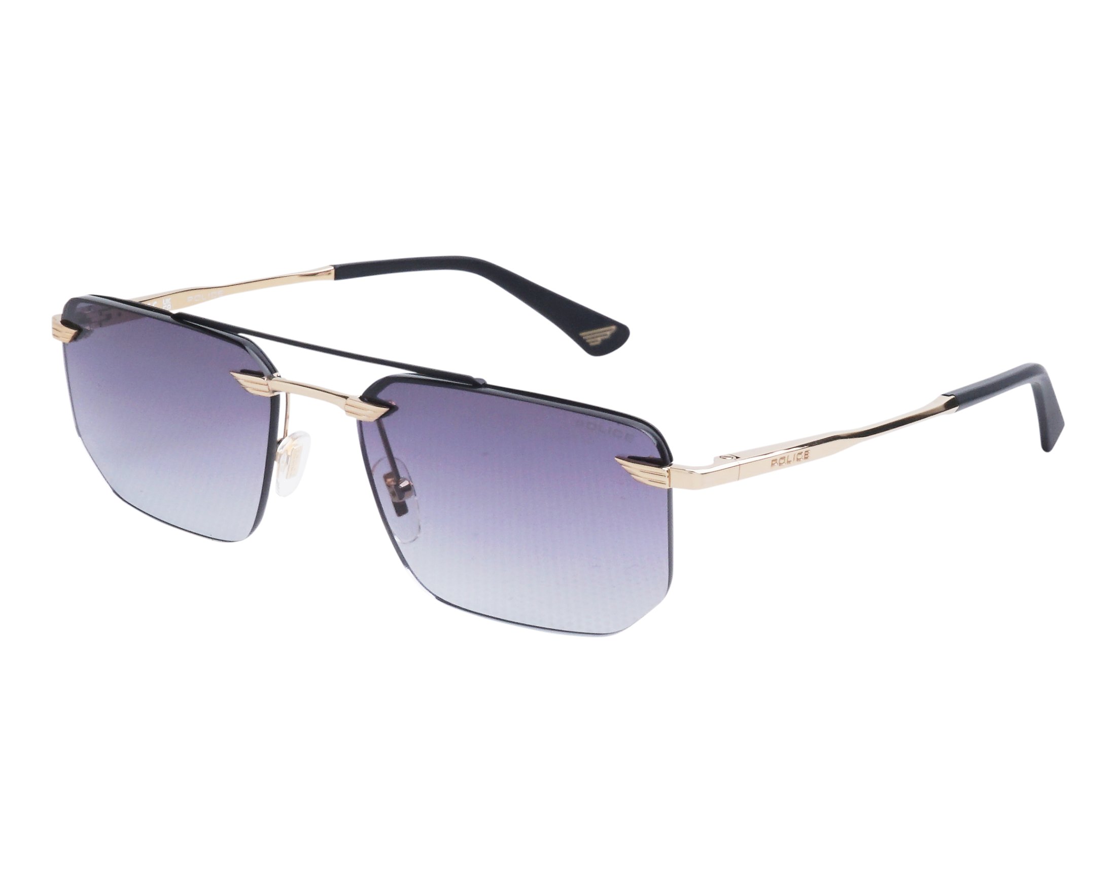 Police SPLU-76 0302 57-18 gold schwarz vue de profil