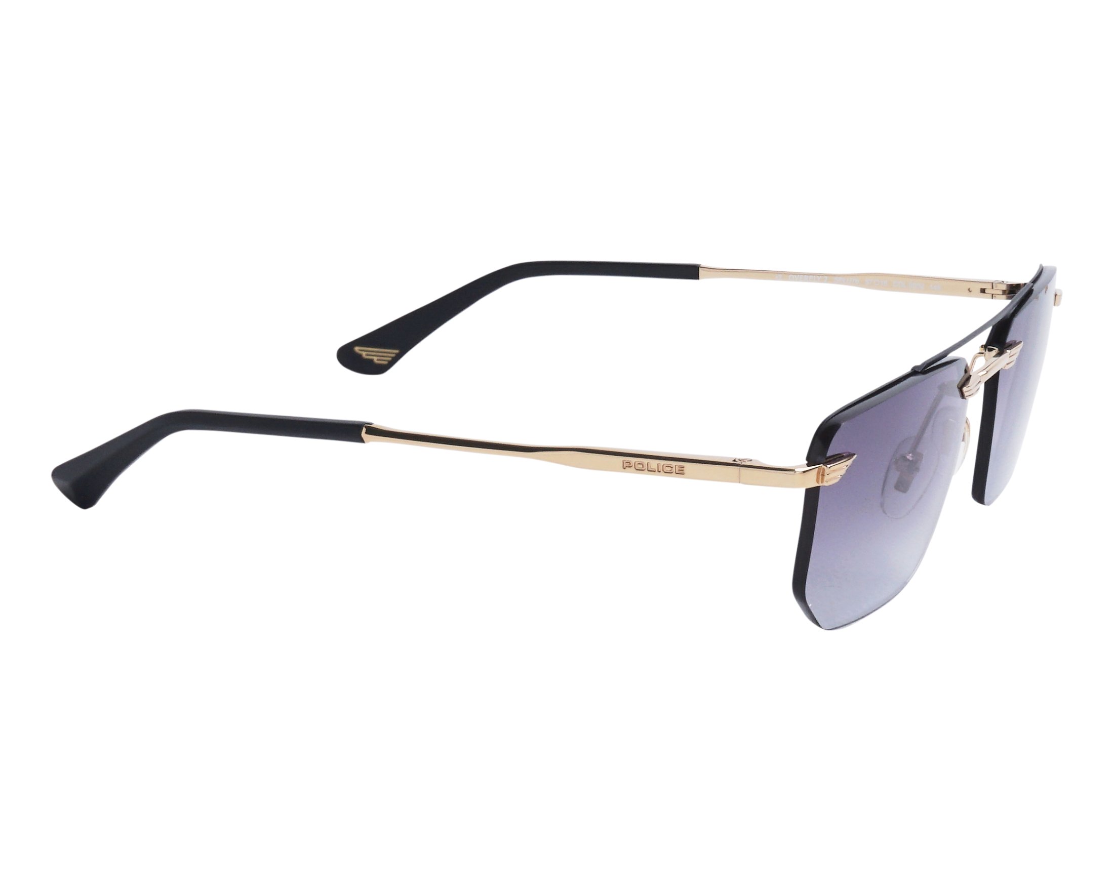 Police SPLU-76 0302 57-18 gold schwarz vue de c&ocirc;t&eacute;