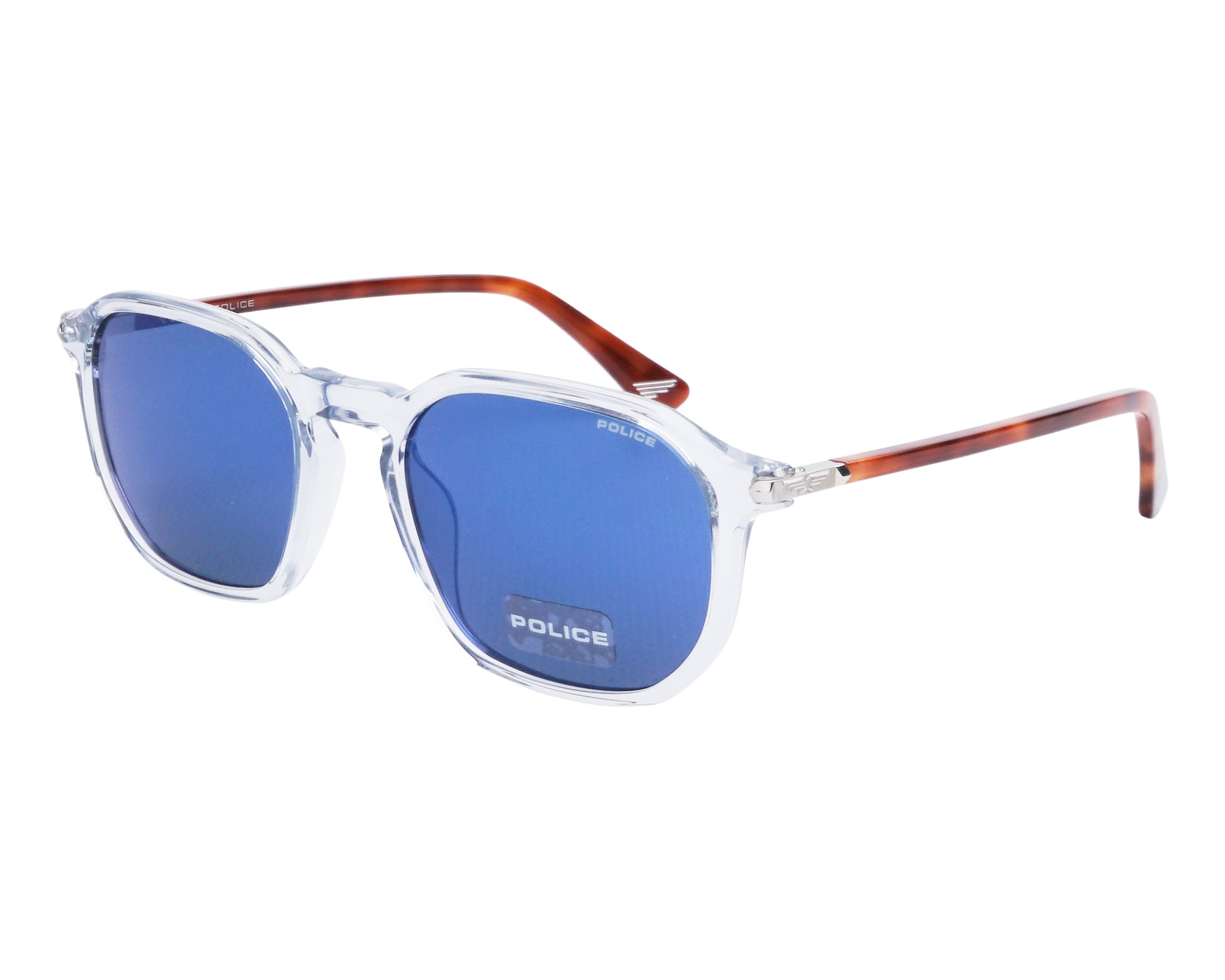 Police SPLU-69 71MB 53-20 Cristal Havane vue de profil