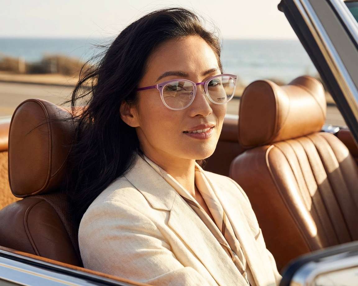 Police VPL283 08NV 50-21 Transparent Violet vue 360 degr&eacute;s 5