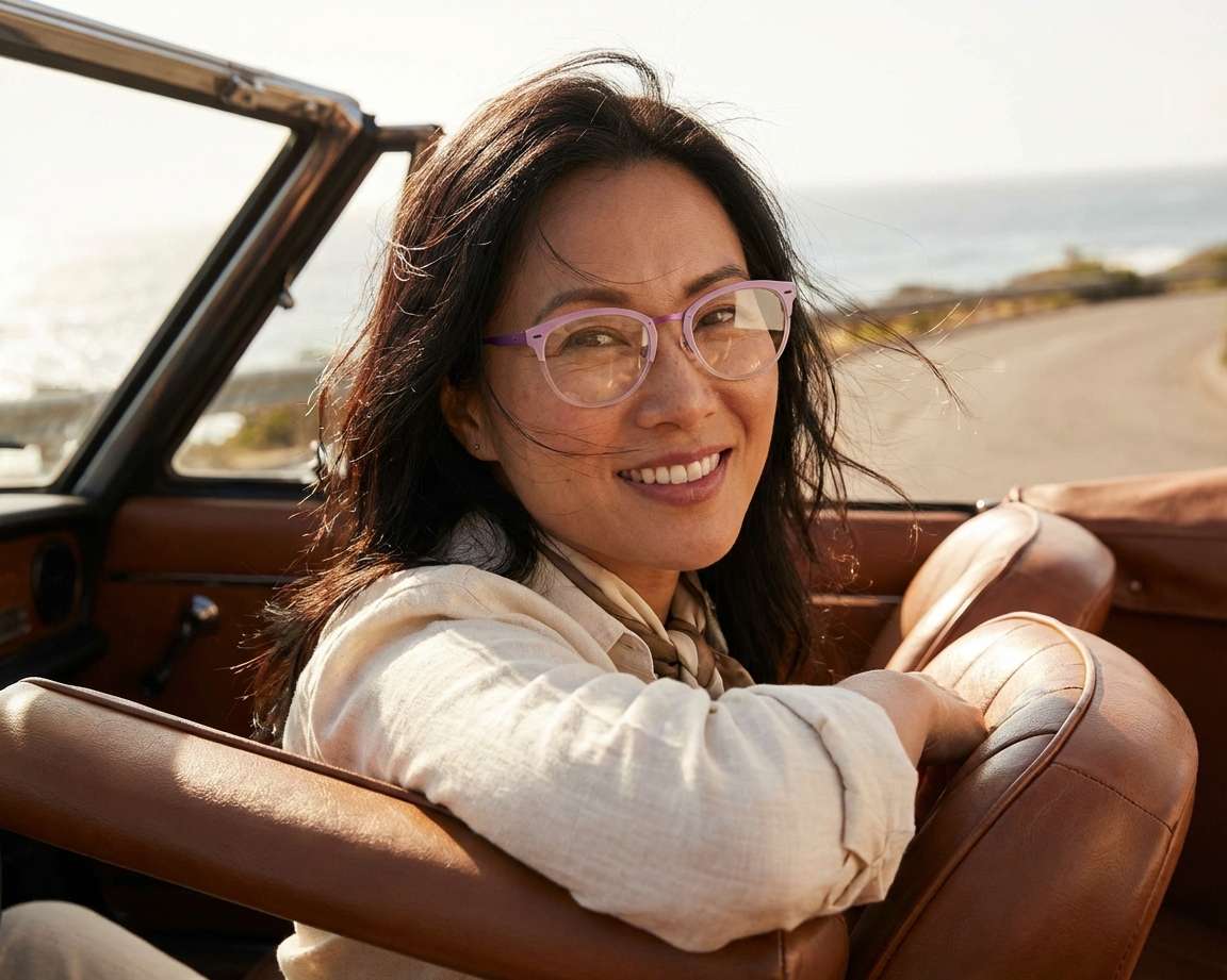 Police VPL283 08NV 50-21 Transparent Violet vue 360 degr&eacute;s 6