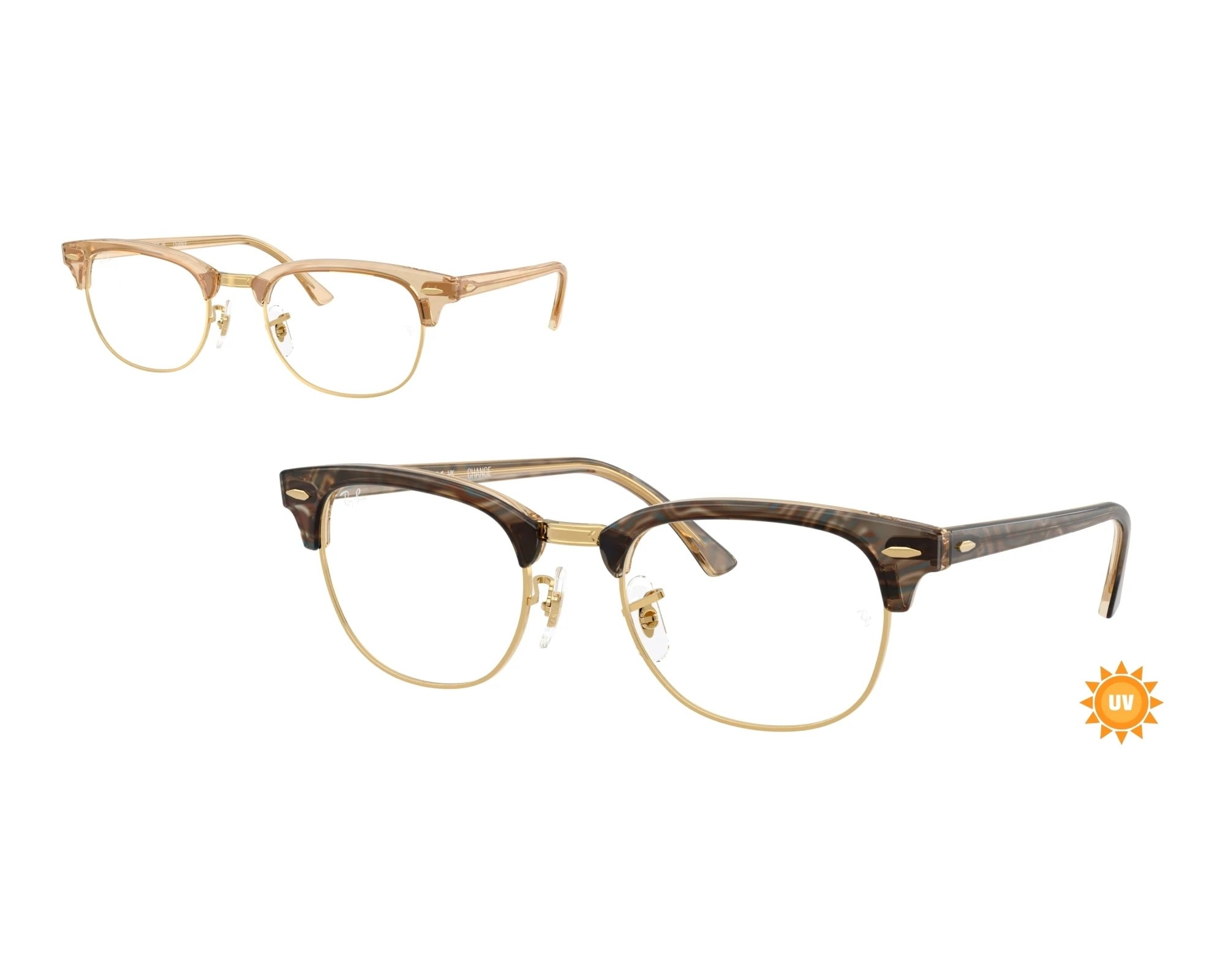 Ray-Ban RX5154 8294 51-21 Marron  vue de face