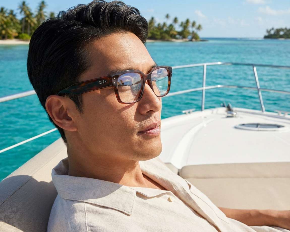 Ray-Ban RX7256 8315 51-18 Marron  vue 360 degr&eacute;s 10
