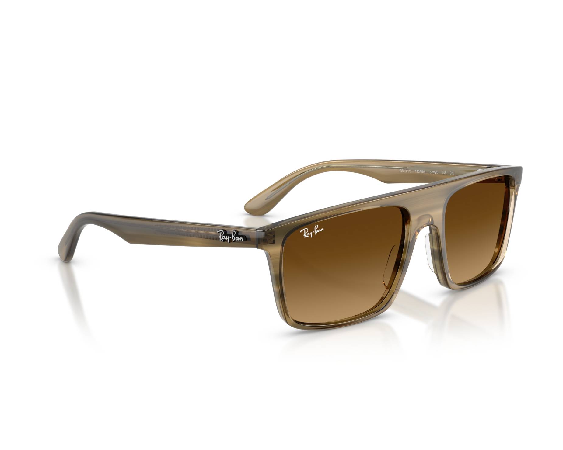 Ray-Ban RB2222 143985 57-20 Vert  vue 360 degr&eacute;s 8
