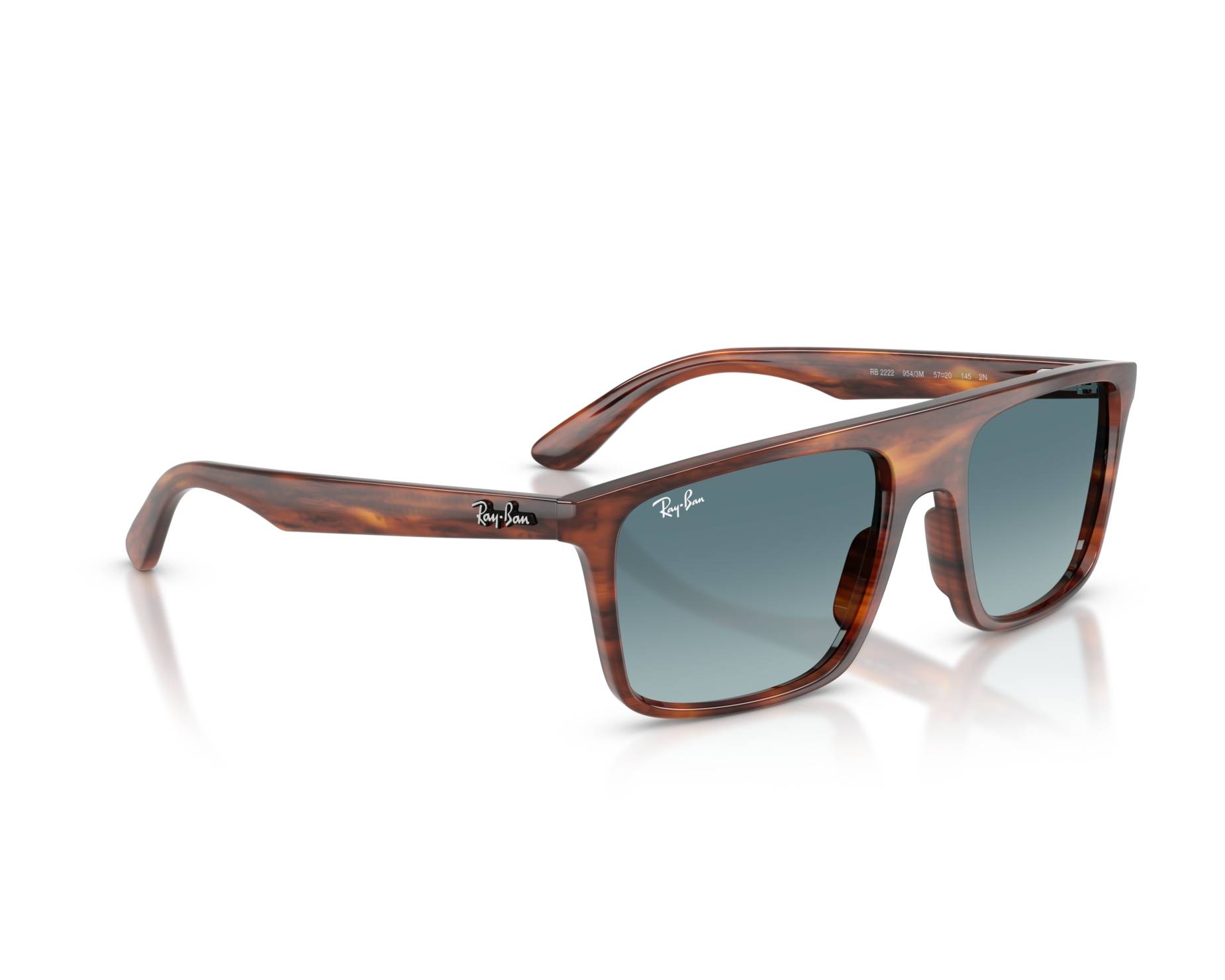 Ray-Ban RB2222 954/3M 57-20 Marron  vue 360 degr&eacute;s 3