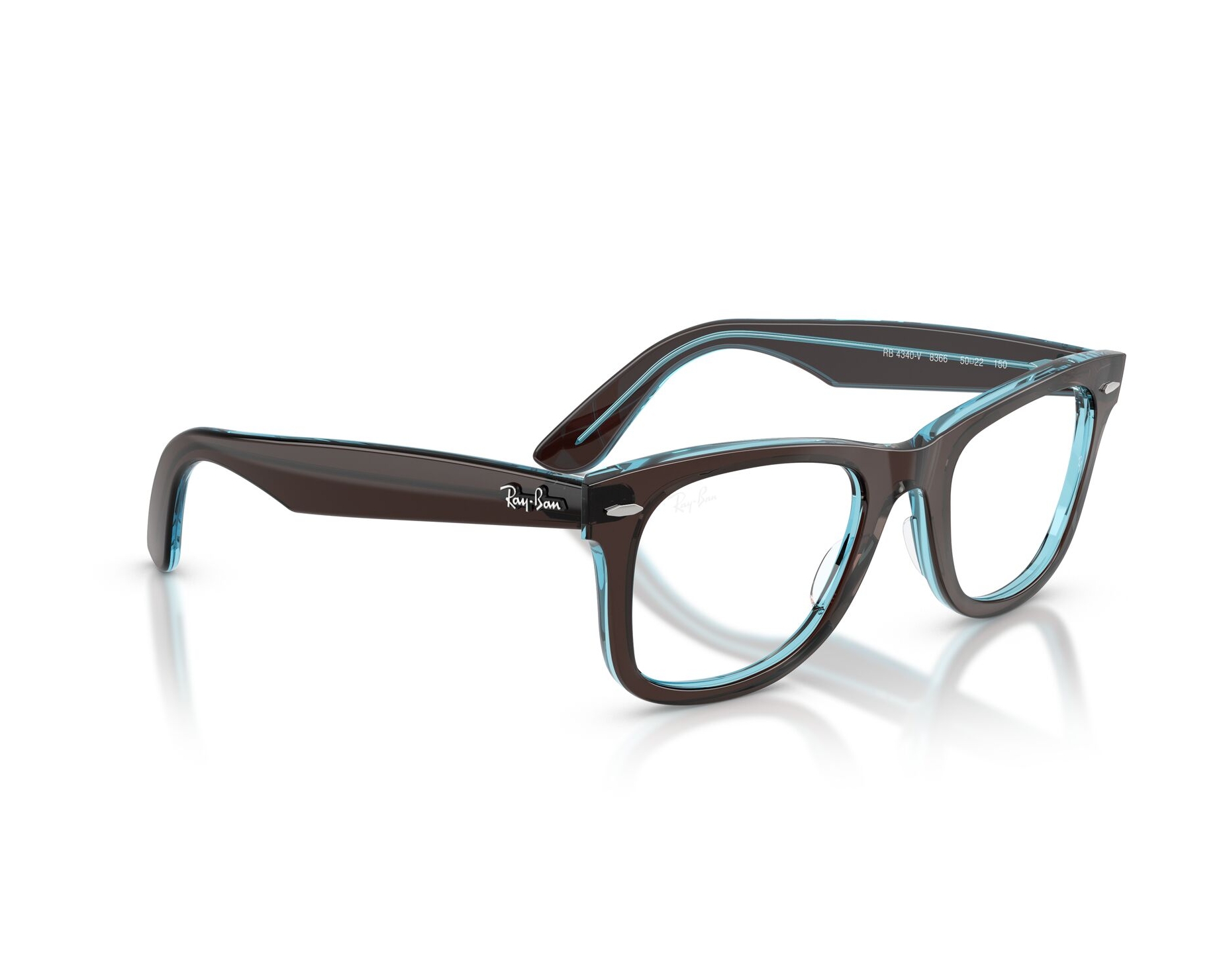 Ray-Ban RX4340V 8366 50-22 Marron  vue 360 degr&eacute;s 3