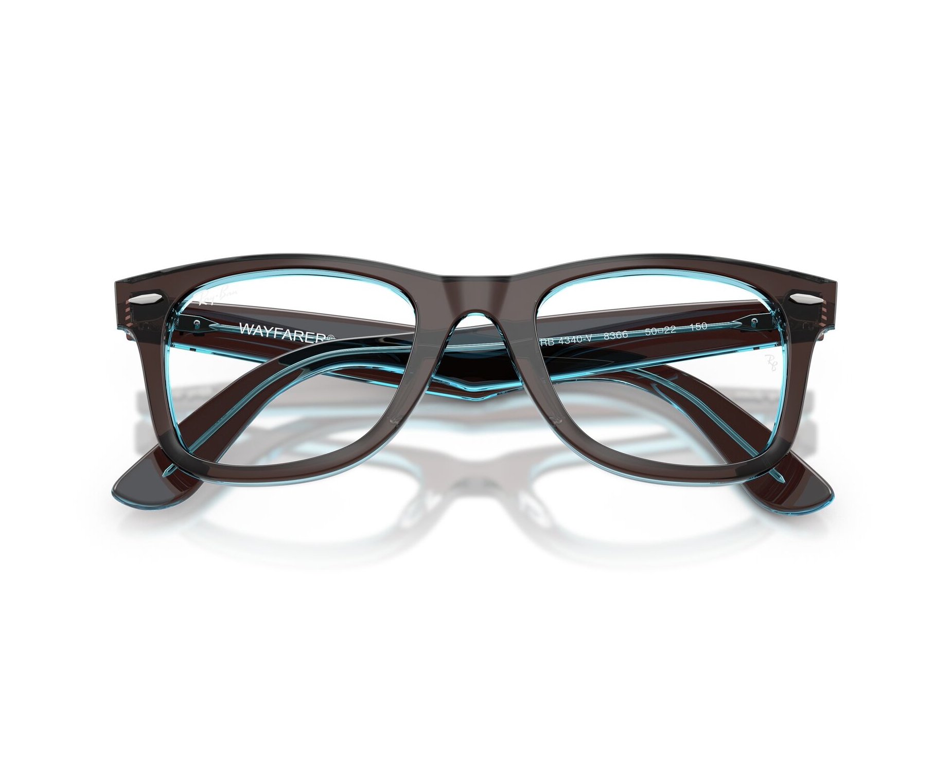 Ray-Ban RX4340V 8366 50-22 Marron  vue 360 degr&eacute;s 5