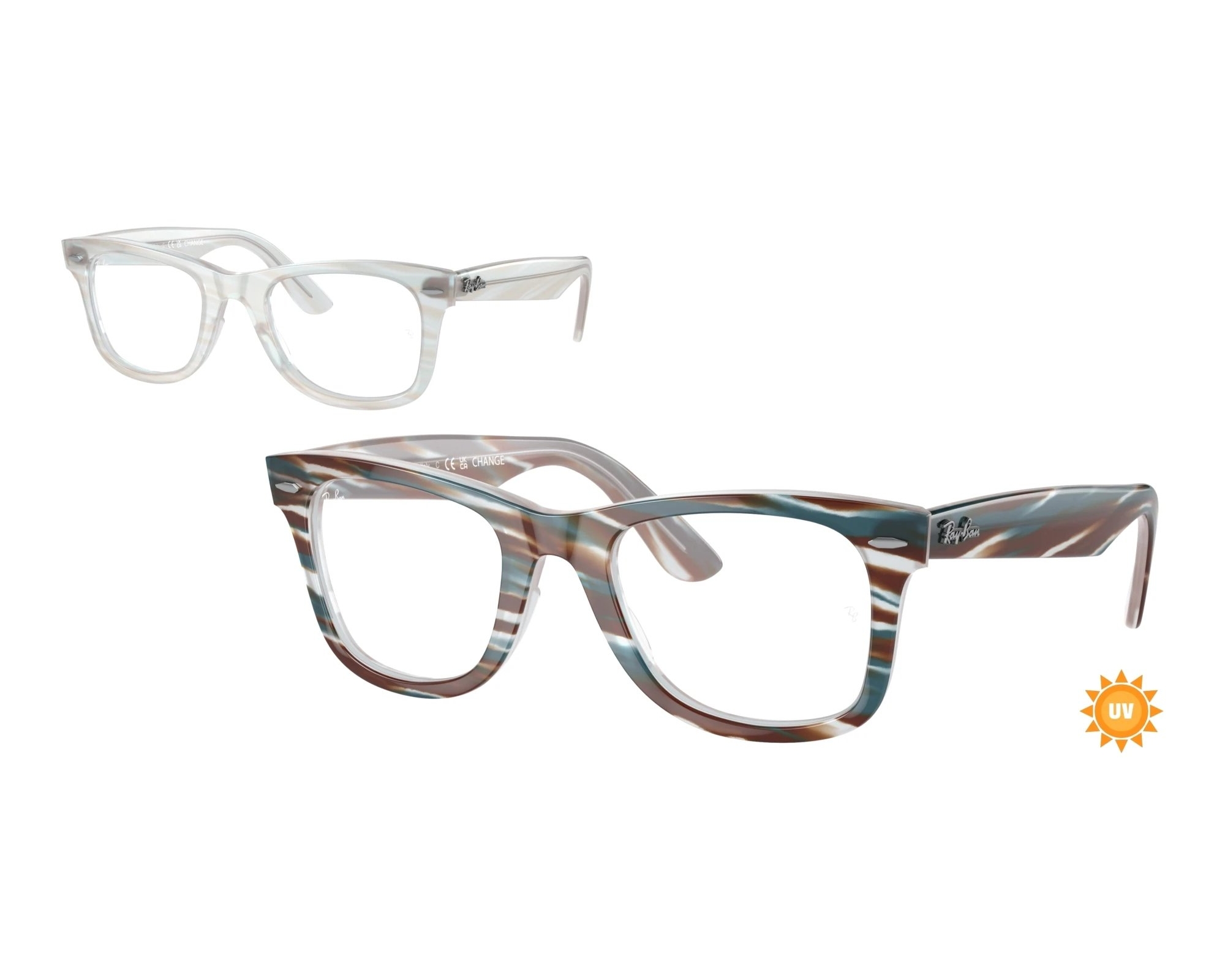 Ray-Ban RX4340V 8382 50-22 Bleu  vue de face
