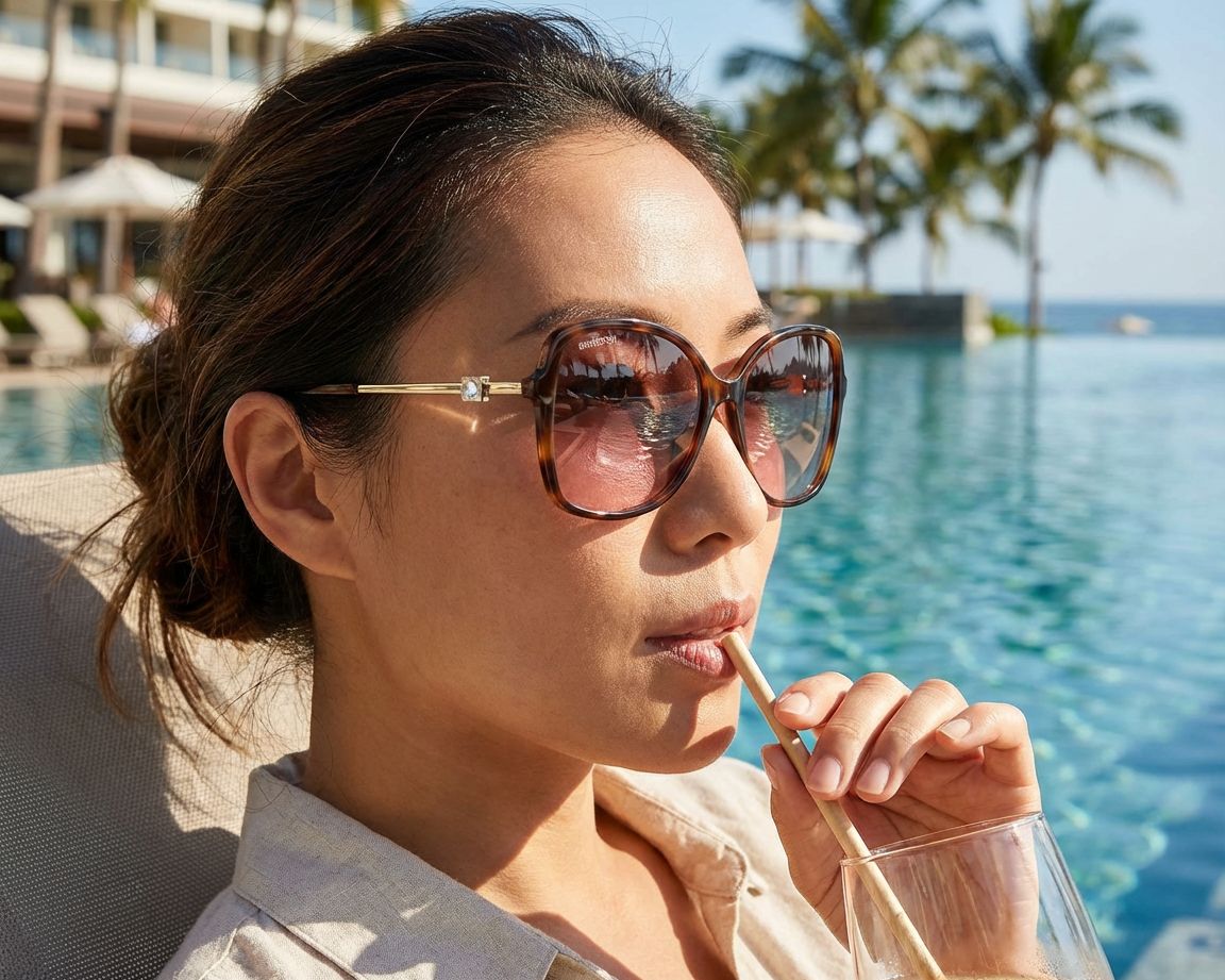 Swarovski SK0329S 52F 57-16 havana gold vue 360 degr&eacute;s 9